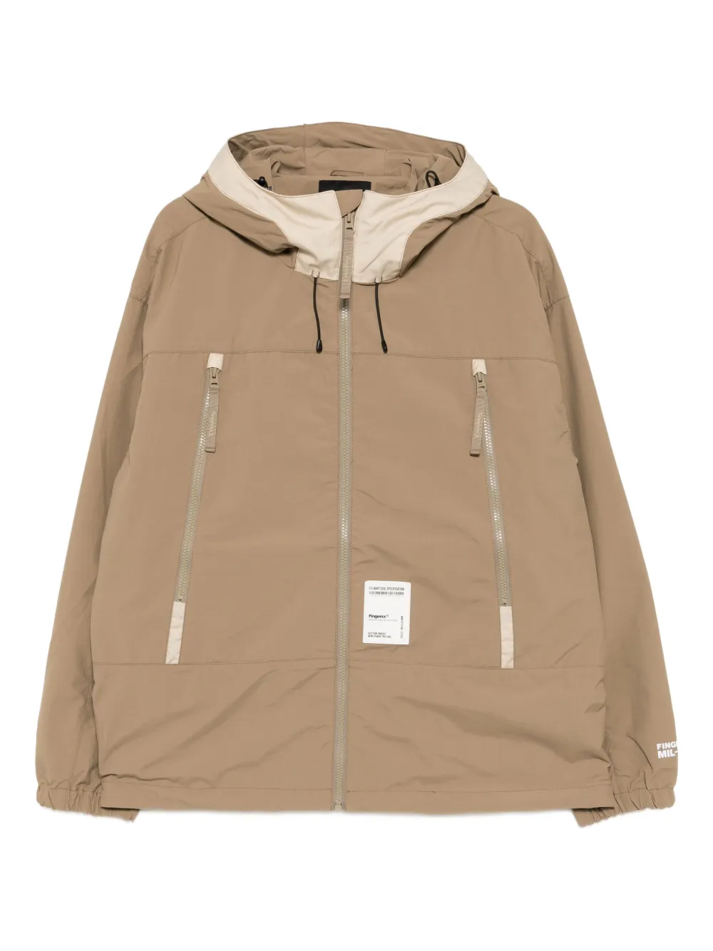 FINGERCROXX logo-patch jacket | Brown | Image 1