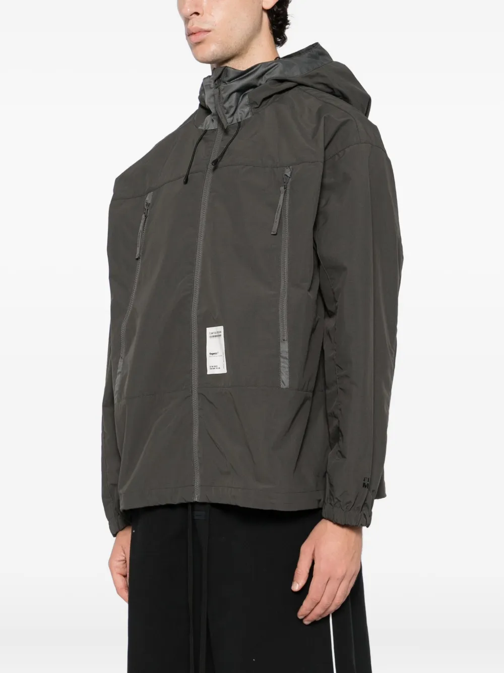 Fingercroxx Logo-patched Jacket In Gray