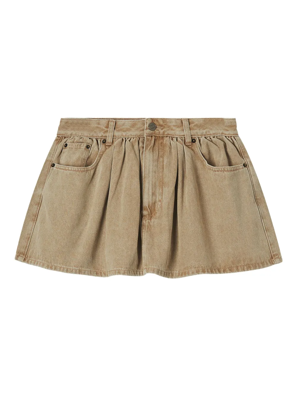 b+ab pleated denim skirt | Brown | Image 1
