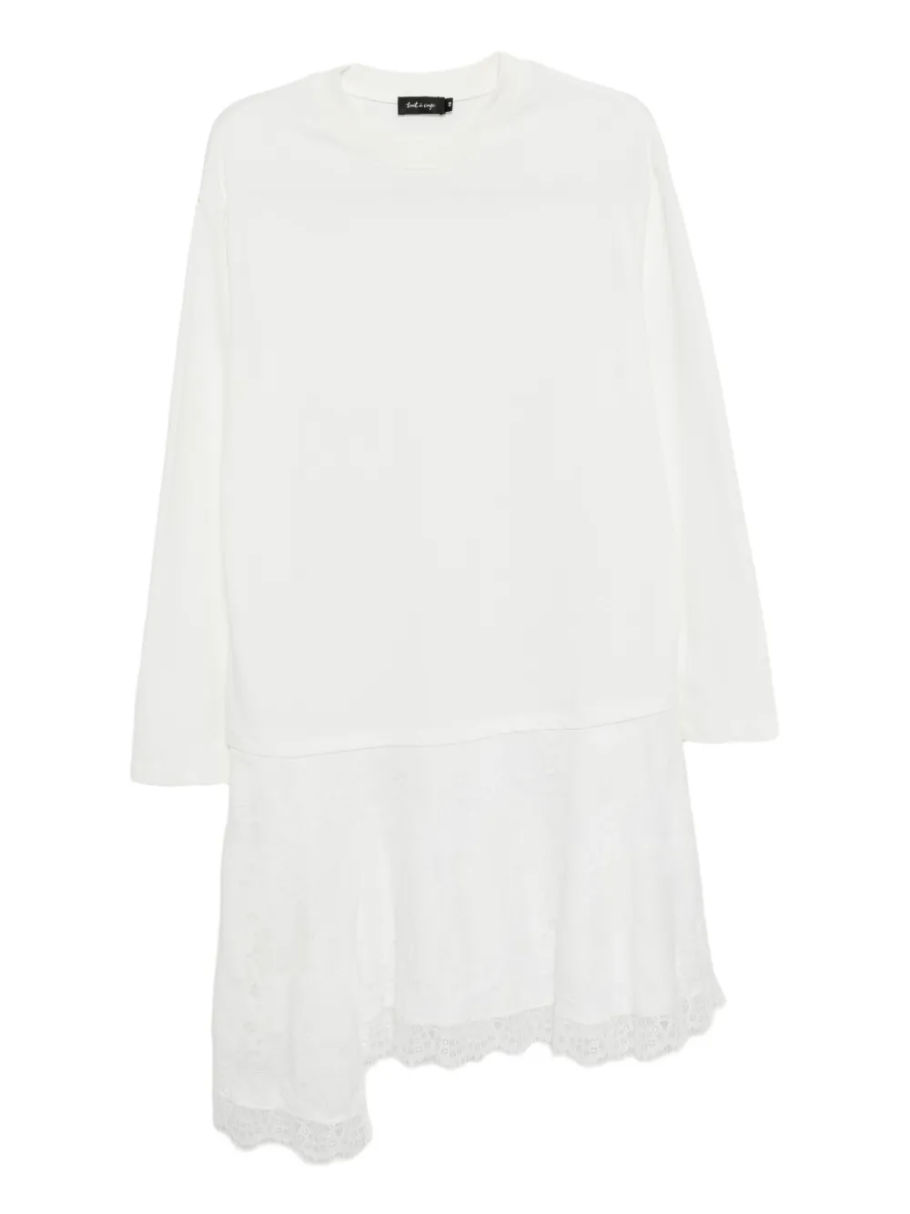 Tout A Coup Patchwork Dress In White
