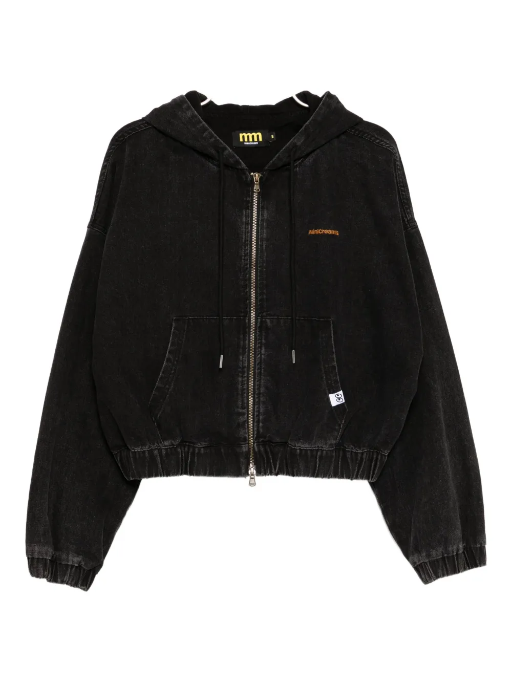 Mini Cream Giacca con logo ricamato - Nero