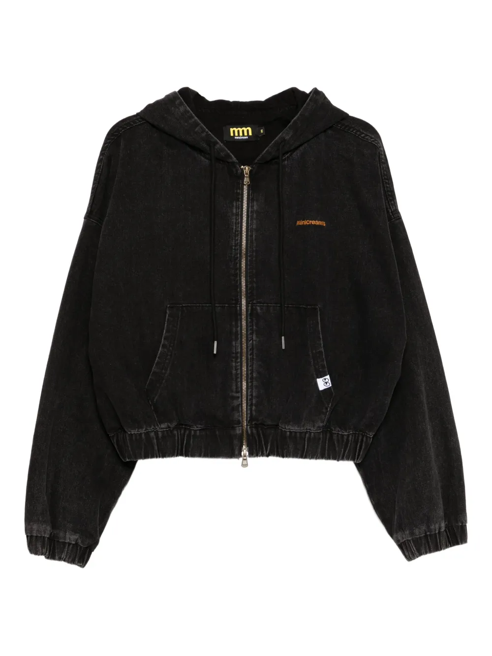 Mini Cream Giacca con logo ricamato - Nero