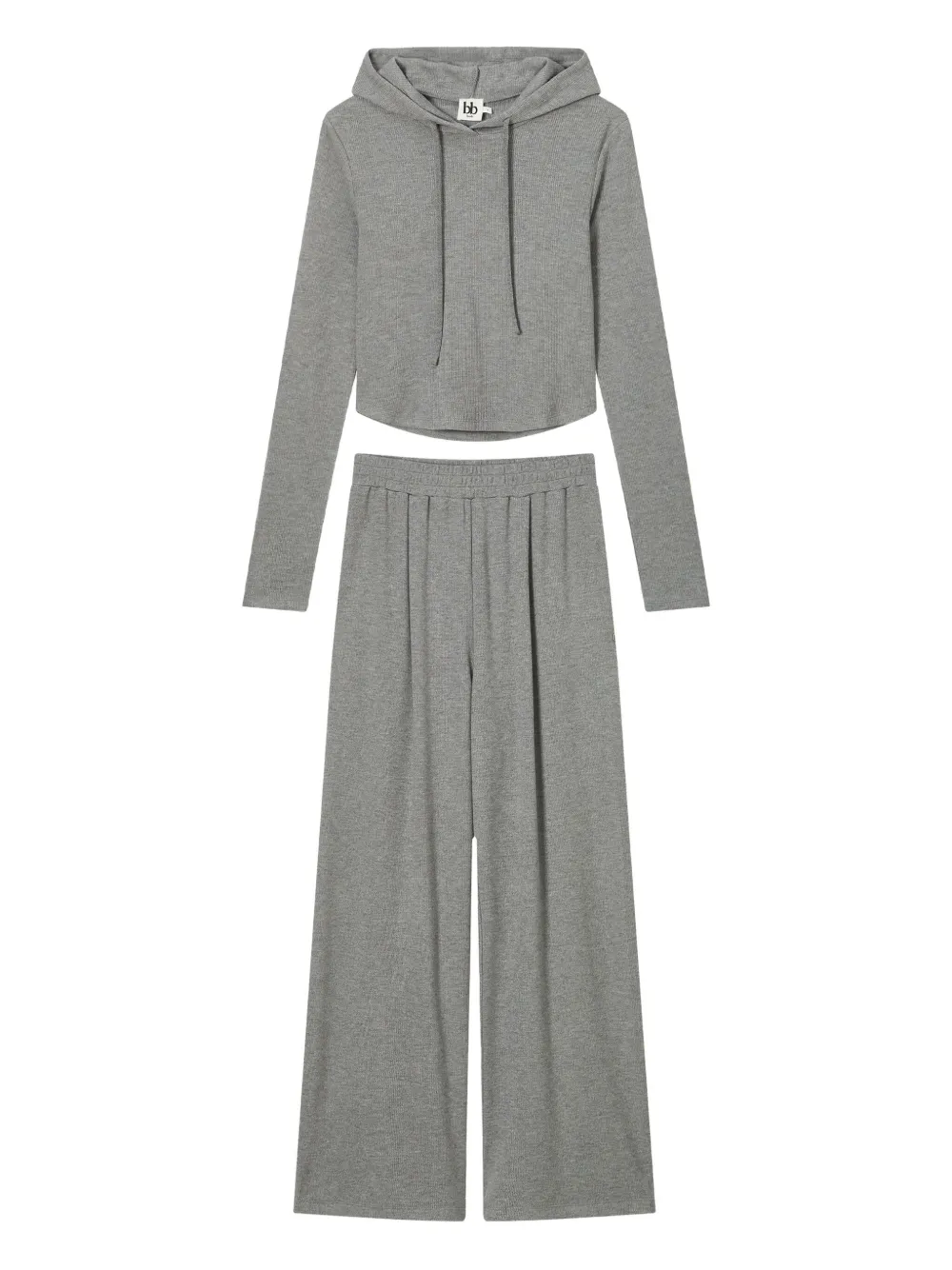 b+ab hooded ribbed tracksuit | Grey | Image 1