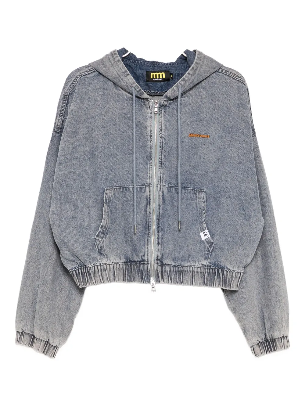 Mini Cream Giacca con logo ricamato - Blu