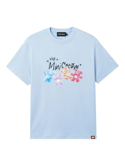 Mini Cream playera de algodón