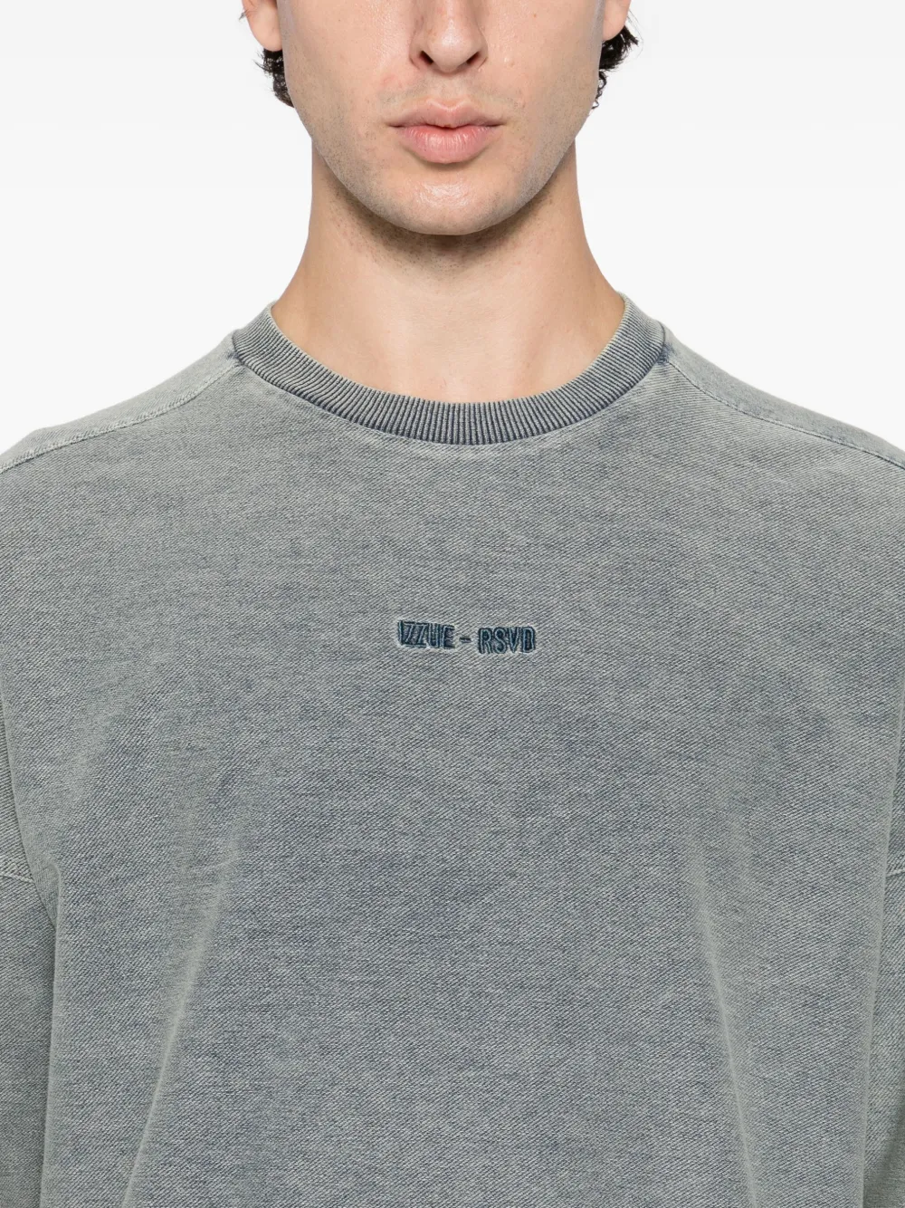 izzue Trui verfraaid met logo Blauw