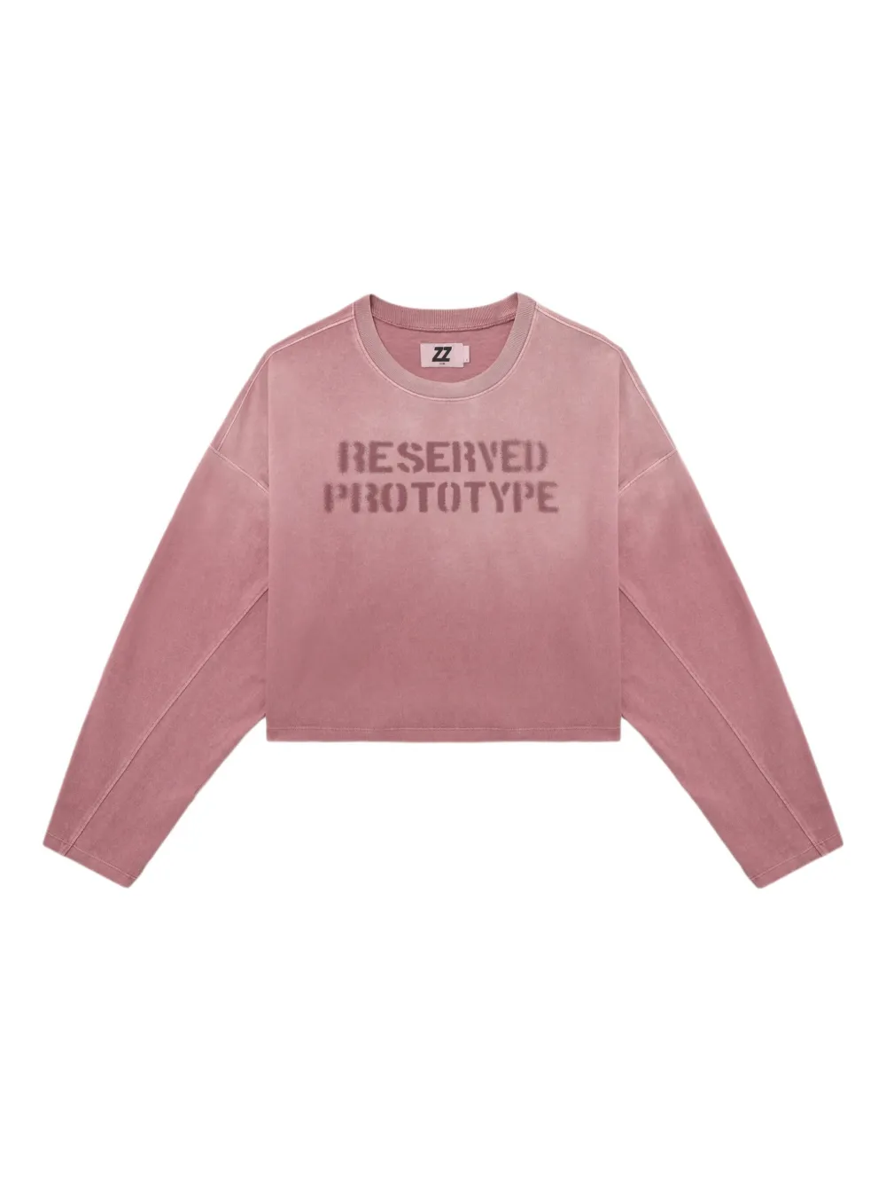 Izzue Printed-cropped Sweatshirt In Pink
