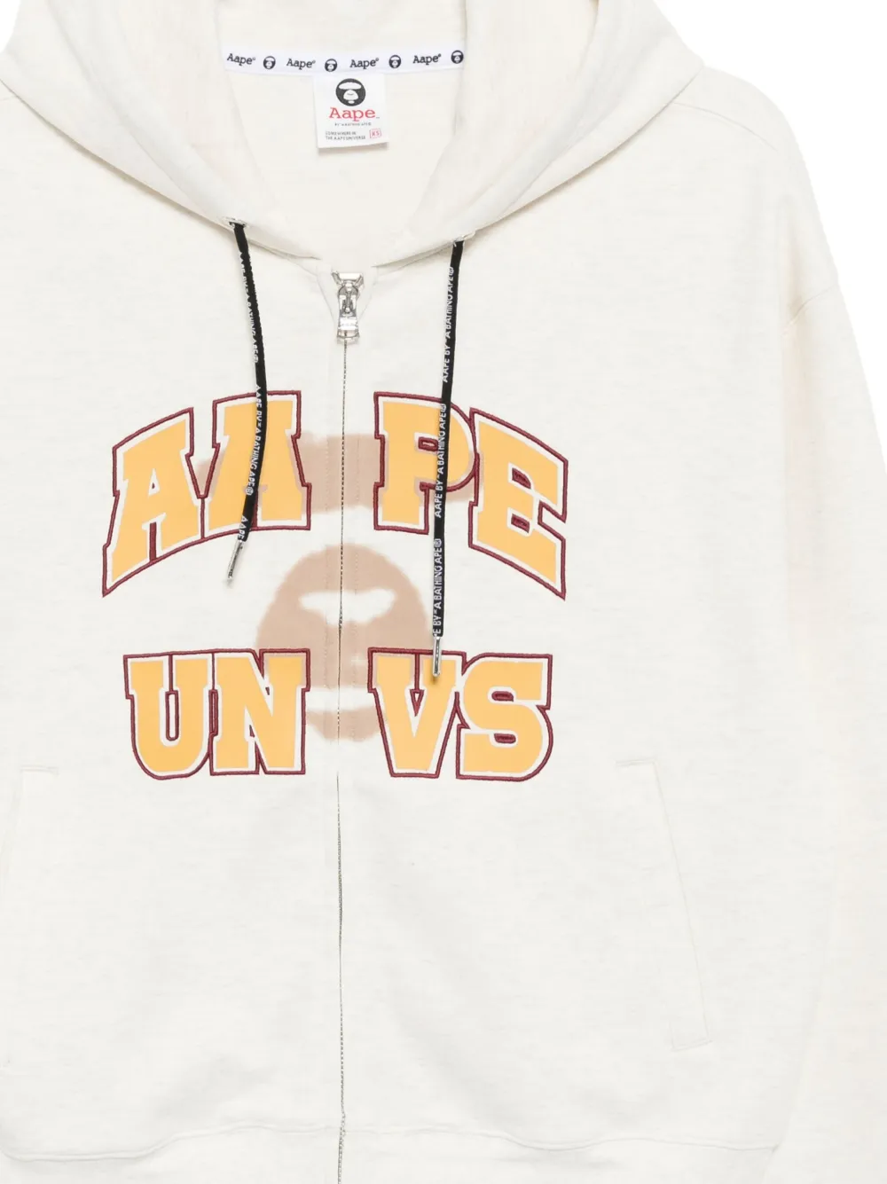 Aape By A Bathing Ape Logo-printed Hoodie In Neutral
