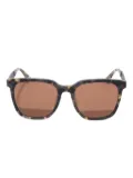 A BATHING APE® engraved square sunglasses - Brown