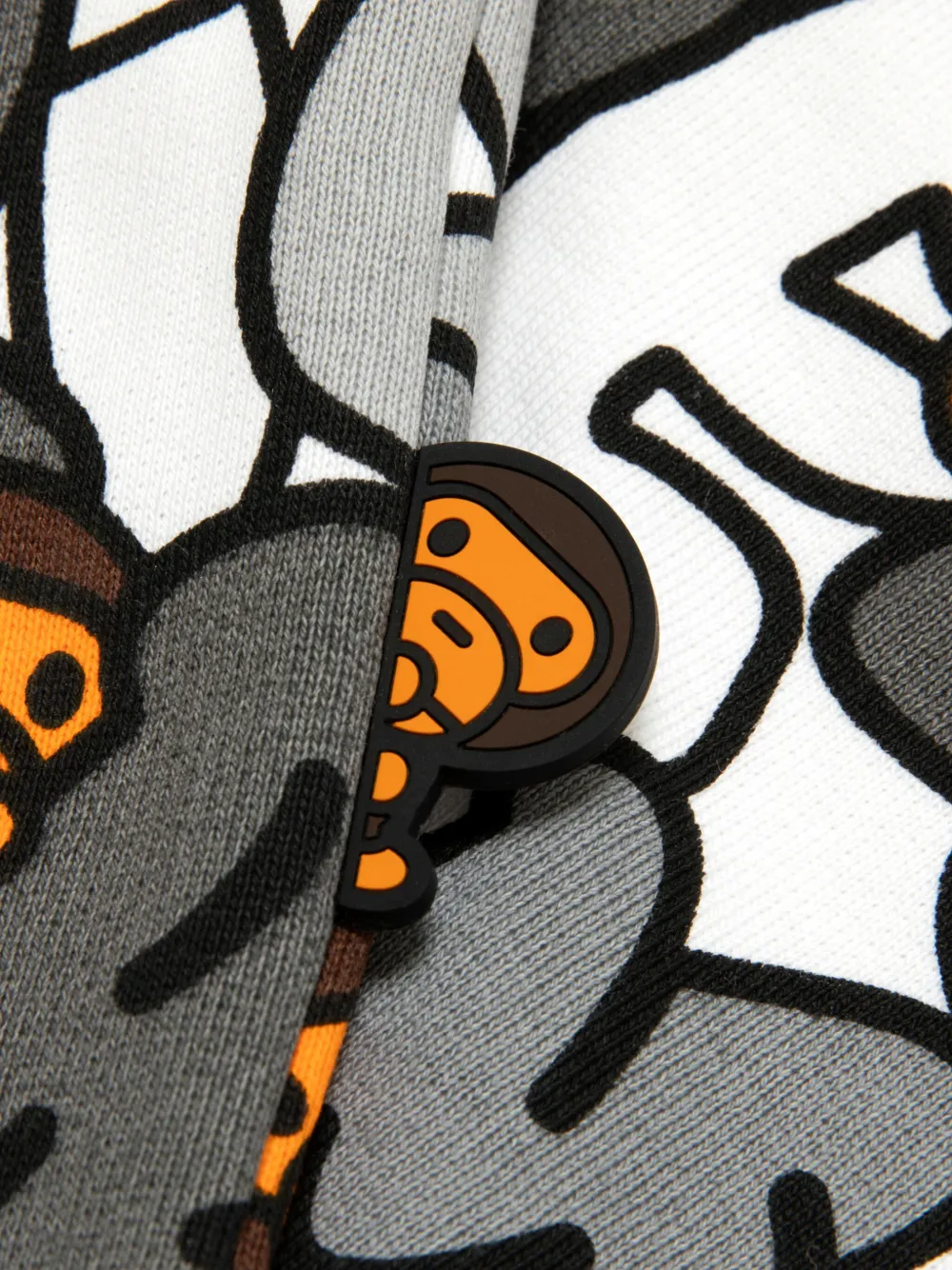 *baby Milo® Store By *a Bathing Ape® Graphic-print Zip-up Hoodie In Gray