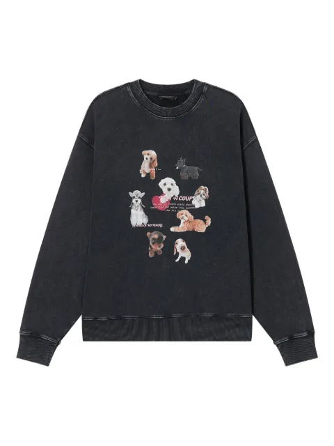 tout a coup dog-print sweatshirt