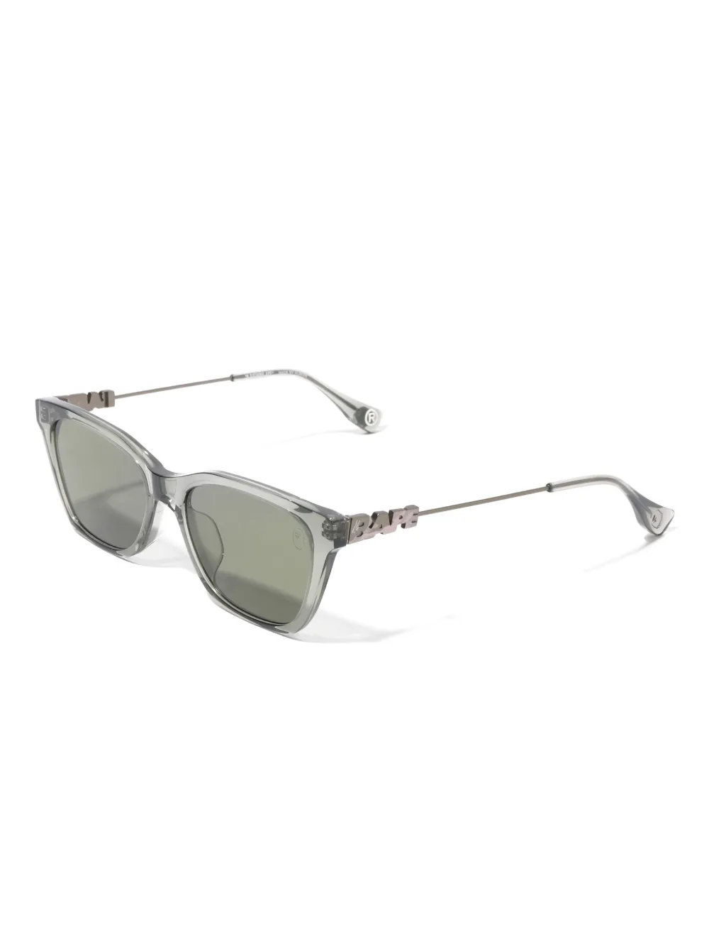 A BATHING APE® lentes de sol con armazón rectangular y placa del logo | Image 2