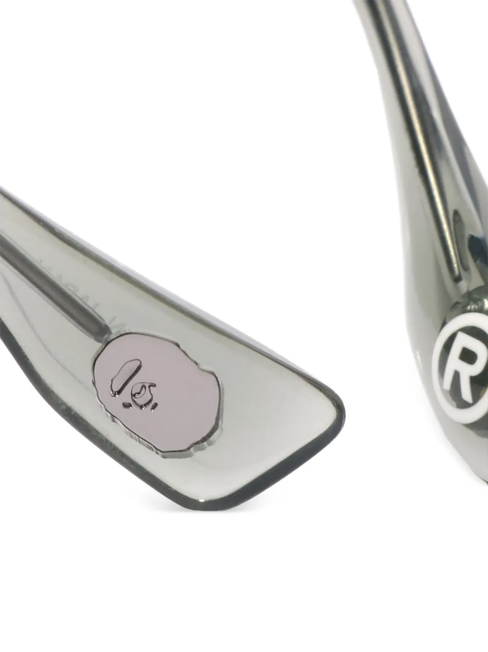 A BATHING APE Zonnebril met logoplakkaat Groen