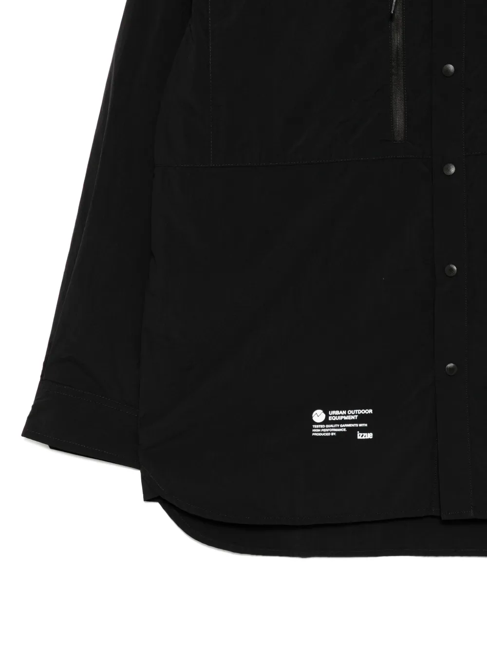 izzue Overhemd met tekst Zwart