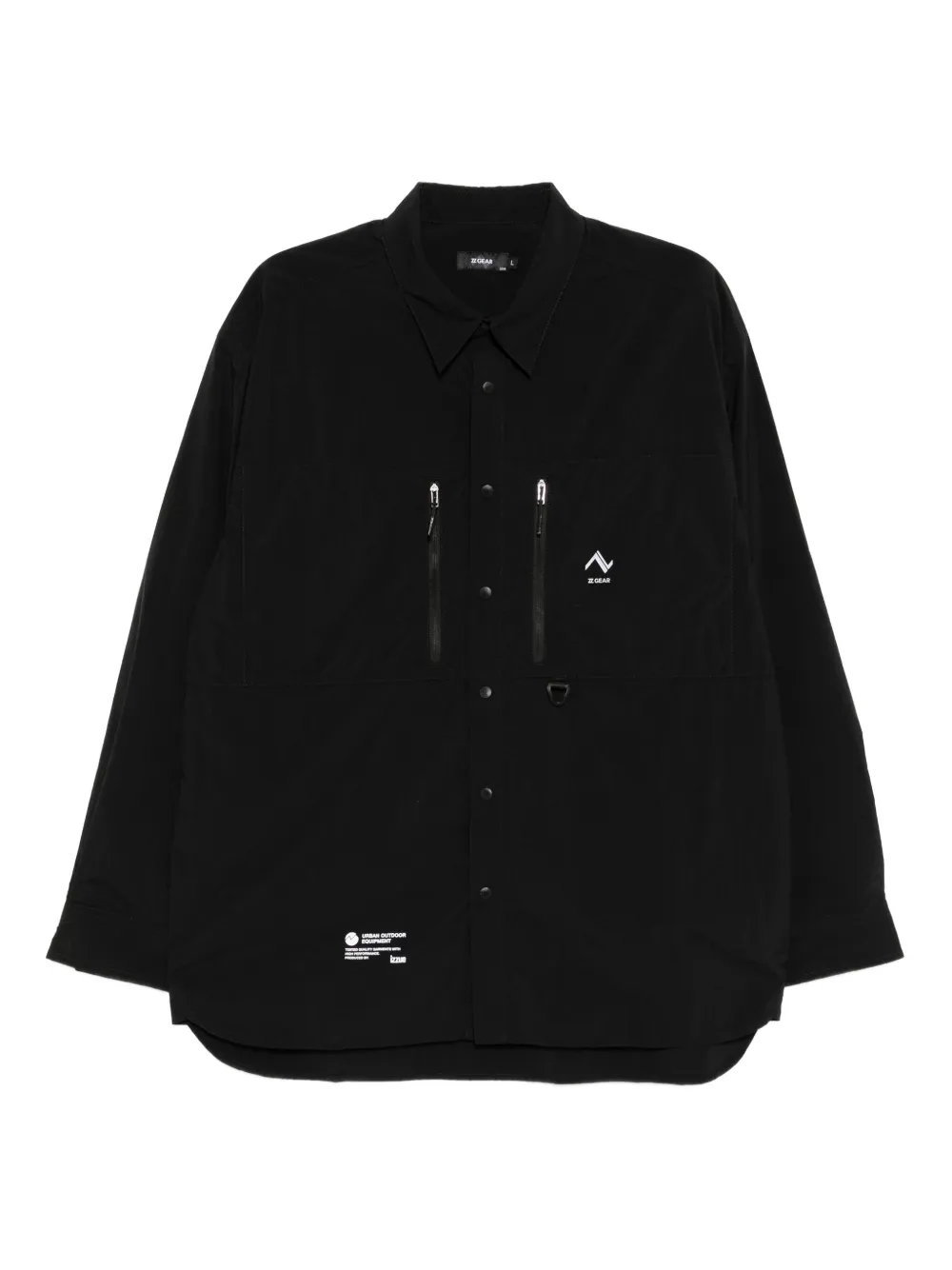 izzue スローガン シャツ | ブラック | Image 1