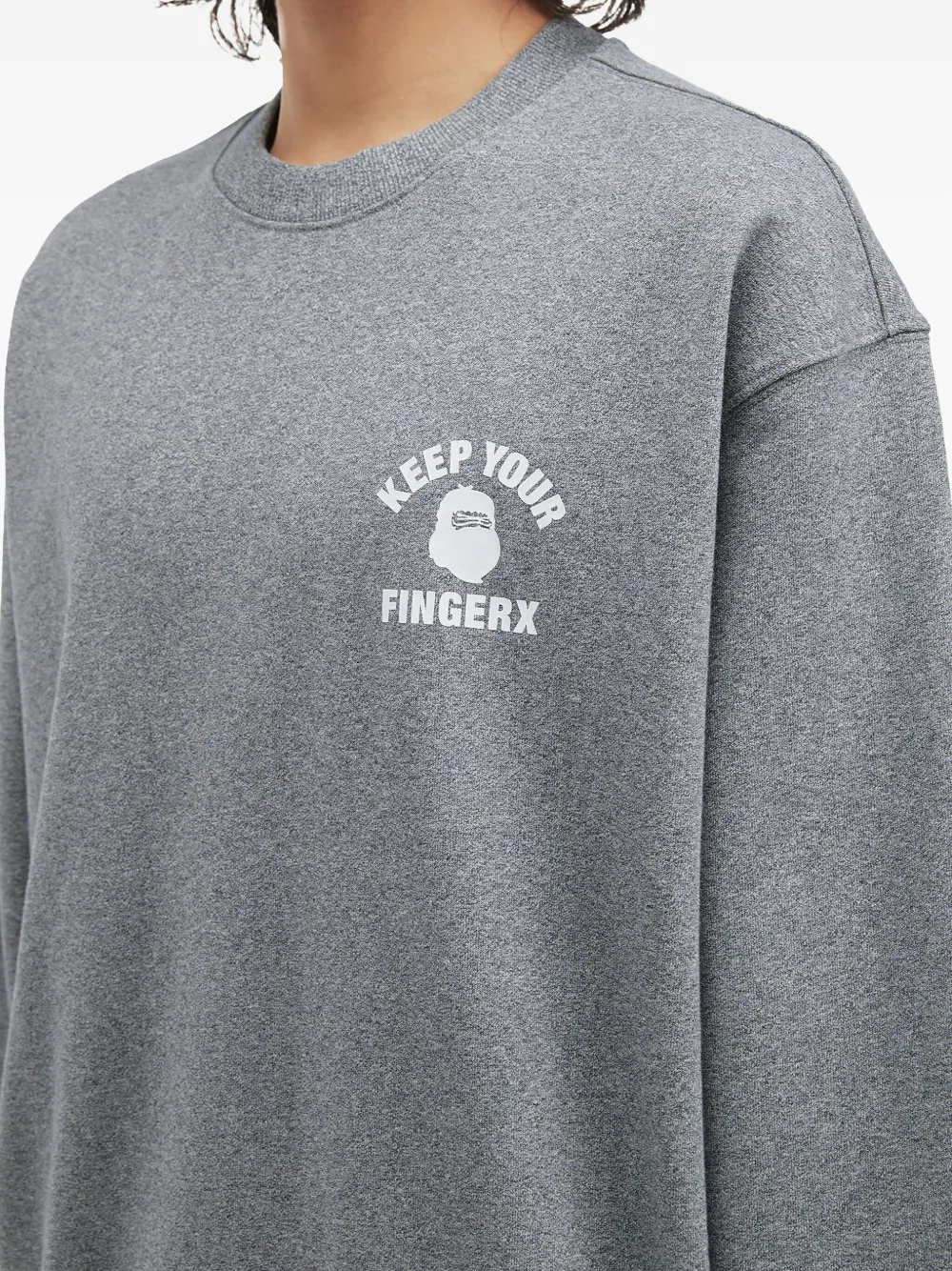 Fingercroxx Cotton Sweatshirt In Gray