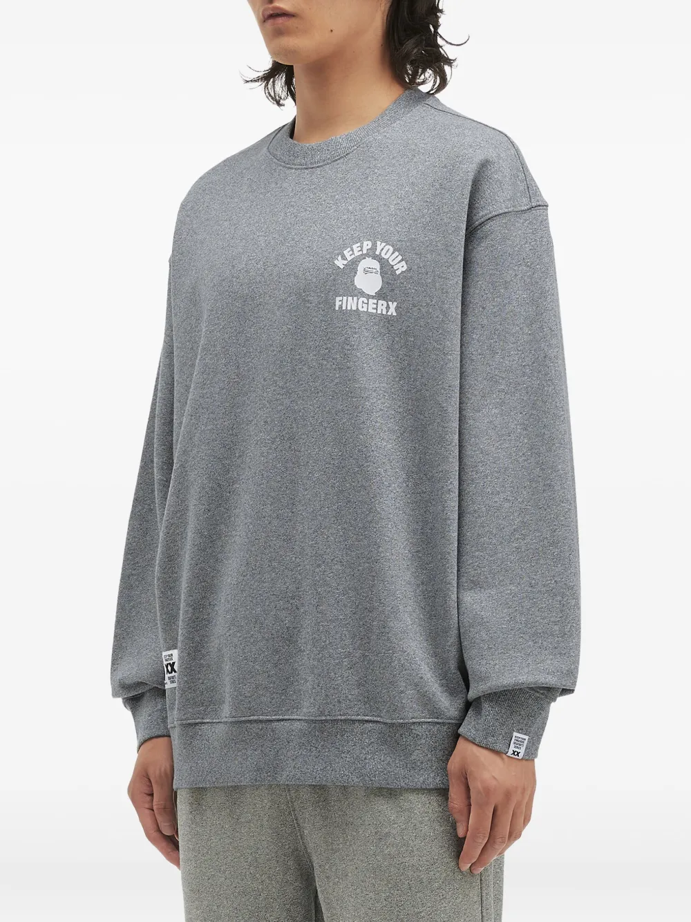Fingercroxx Cotton Sweatshirt In Gray