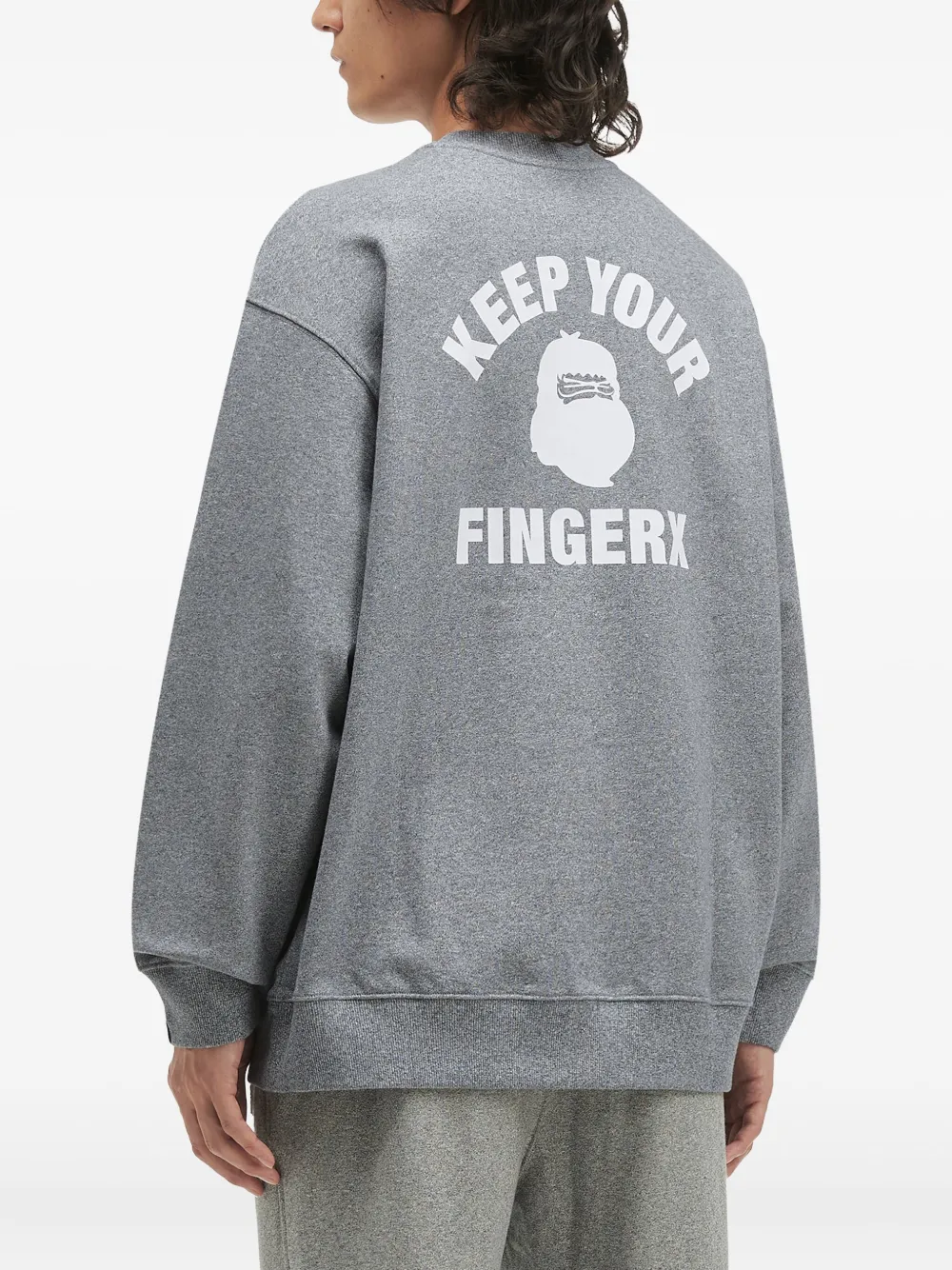 Fingercroxx Cotton Sweatshirt In Gray