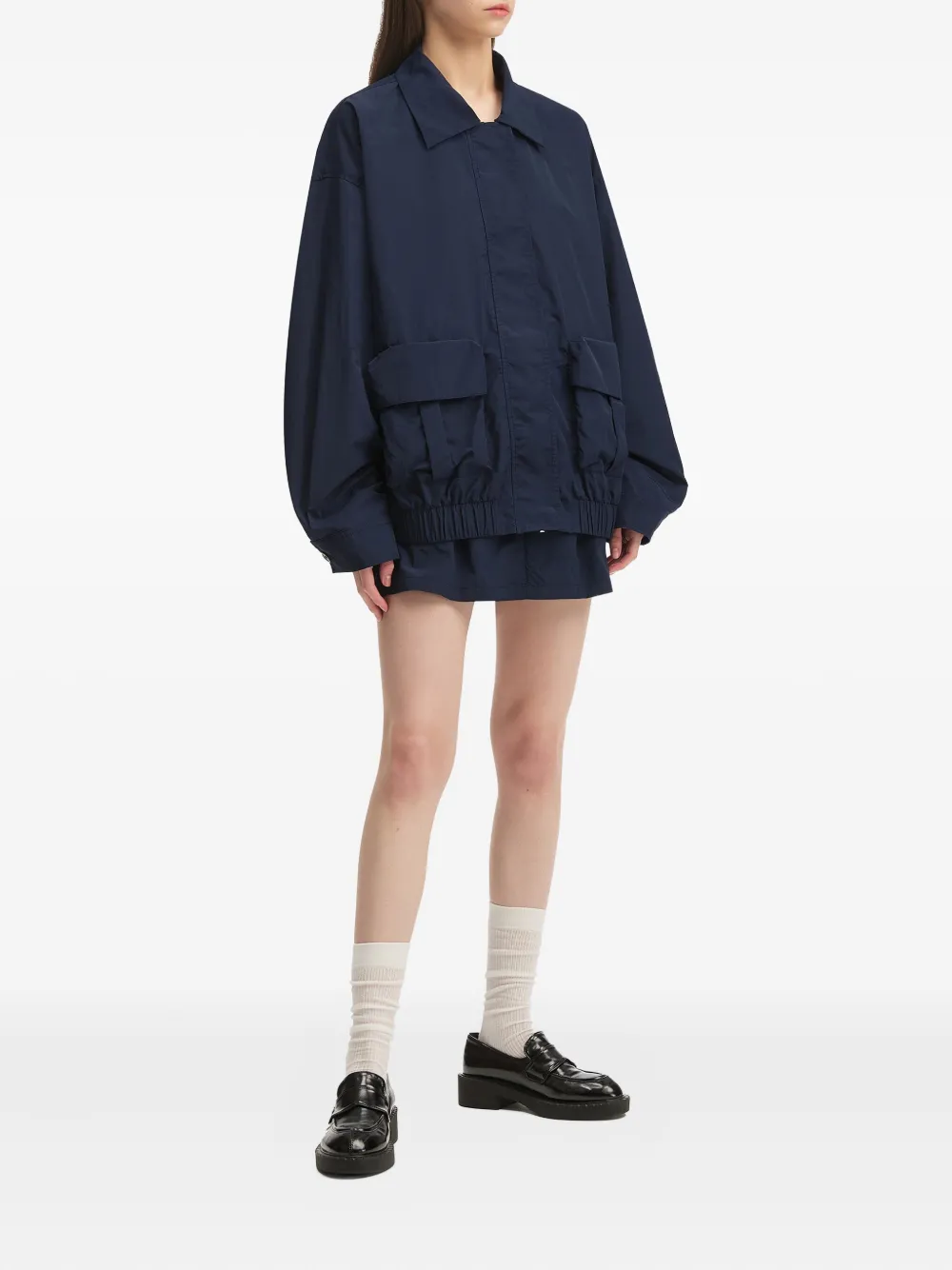 B+ab Jacket Skirt Set In Blue