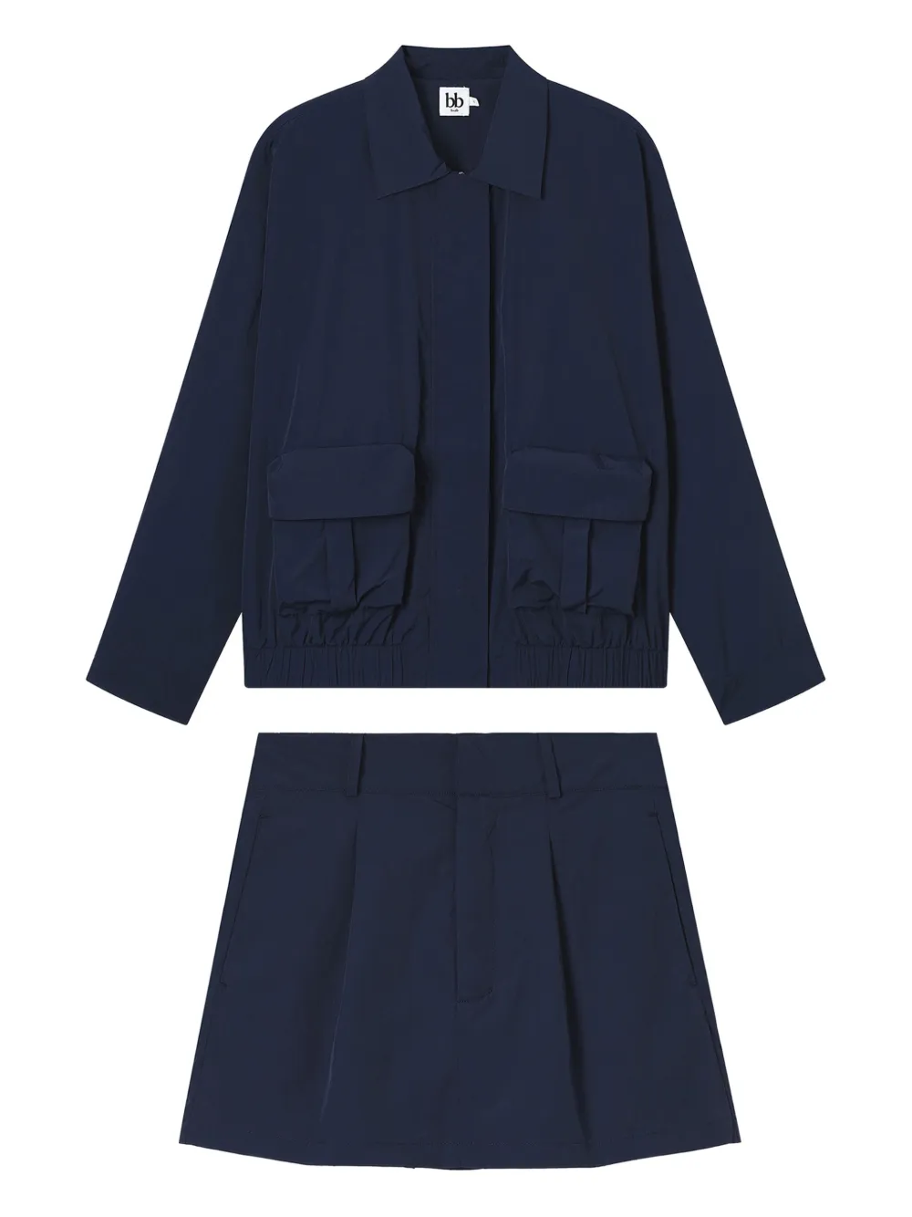 B+ab Jacket Skirt Set In Blue