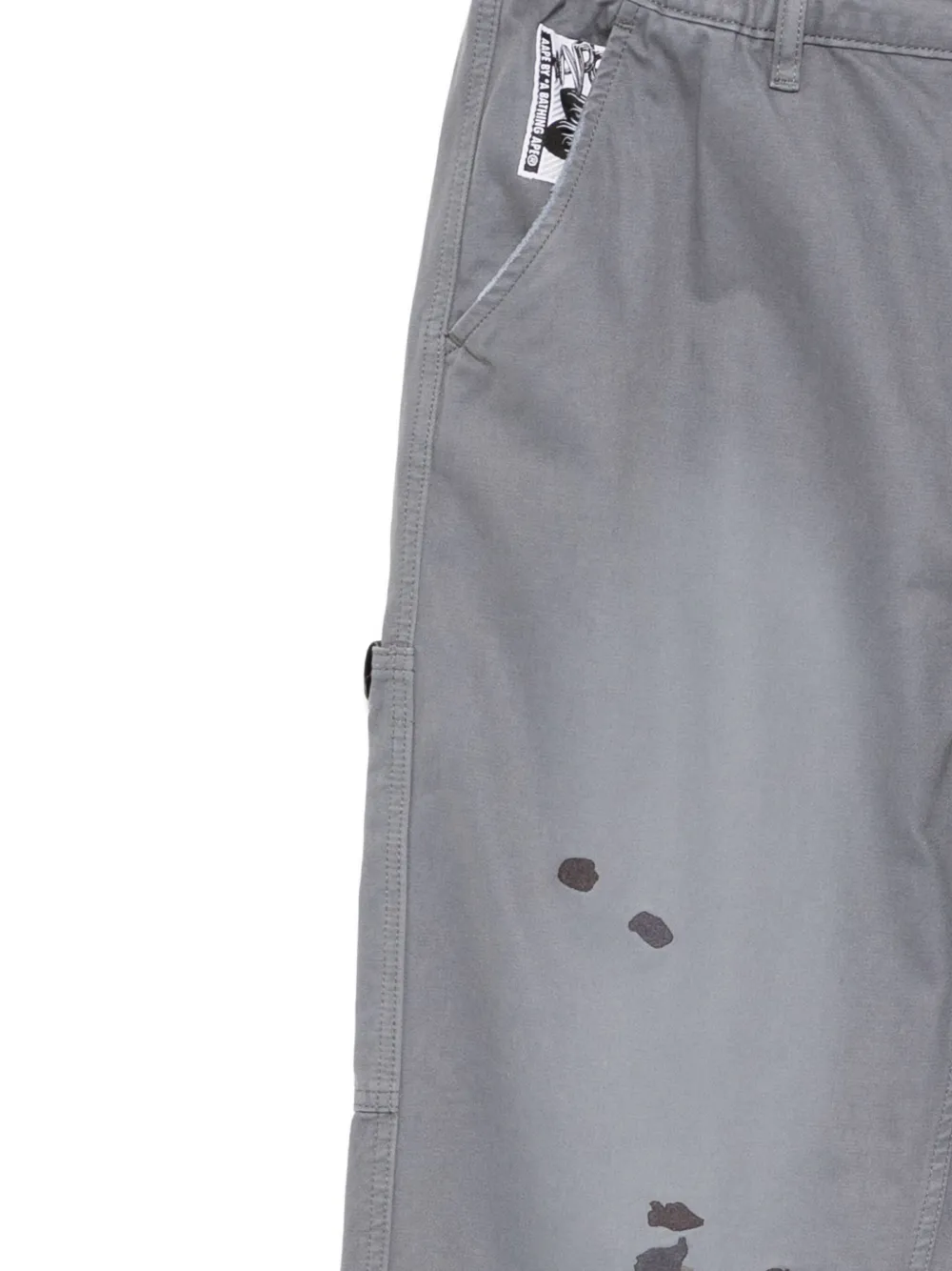 Aape By A Bathing Ape Logo-patch Trousers In Gray