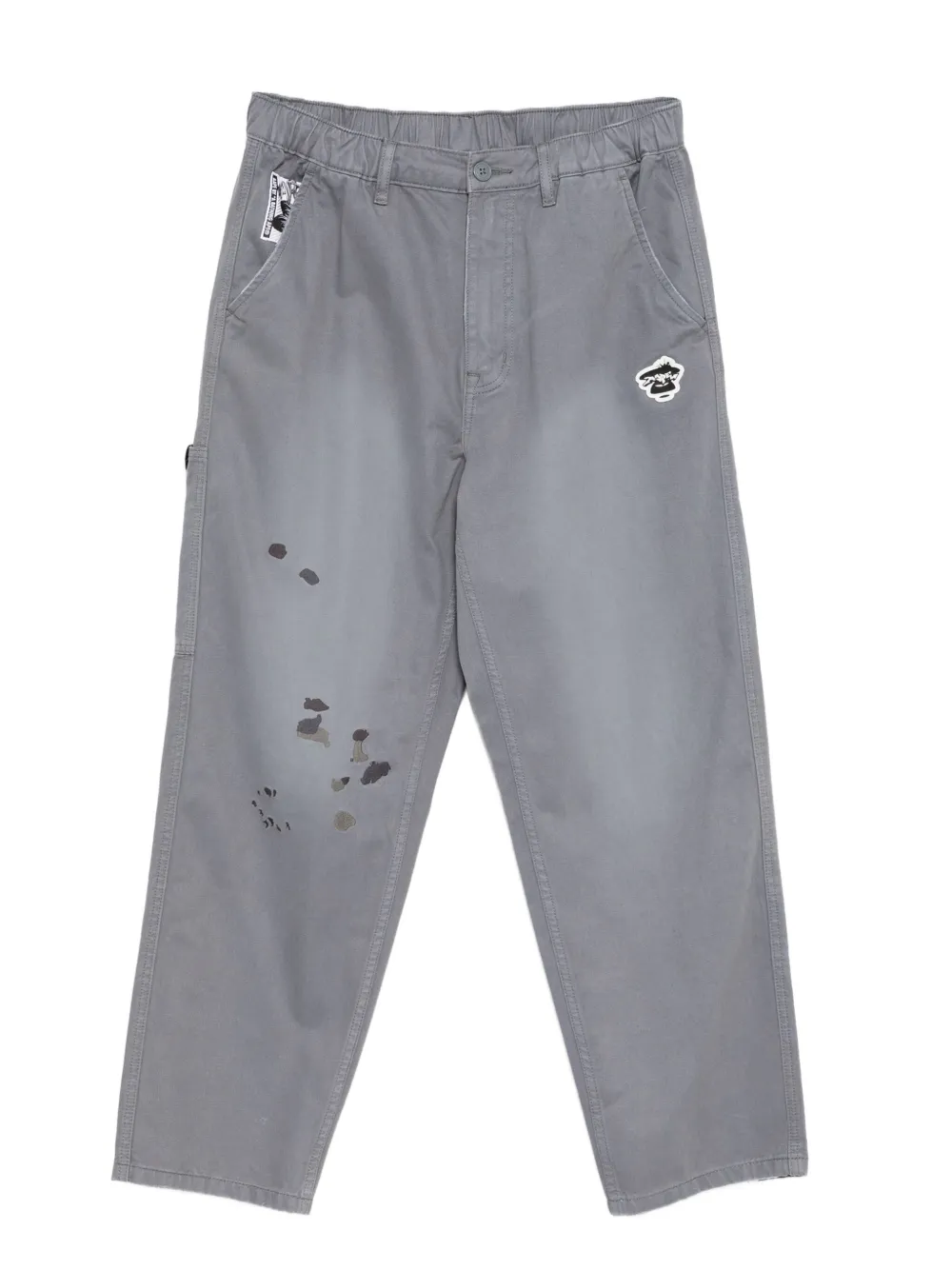 Aape By A Bathing Ape Logo-patch Trousers In Gray