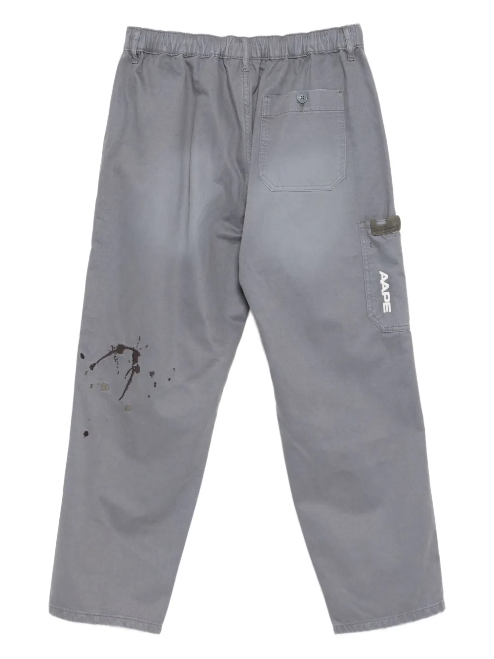 Aape By A Bathing Ape Logo-patch Trousers In Gray