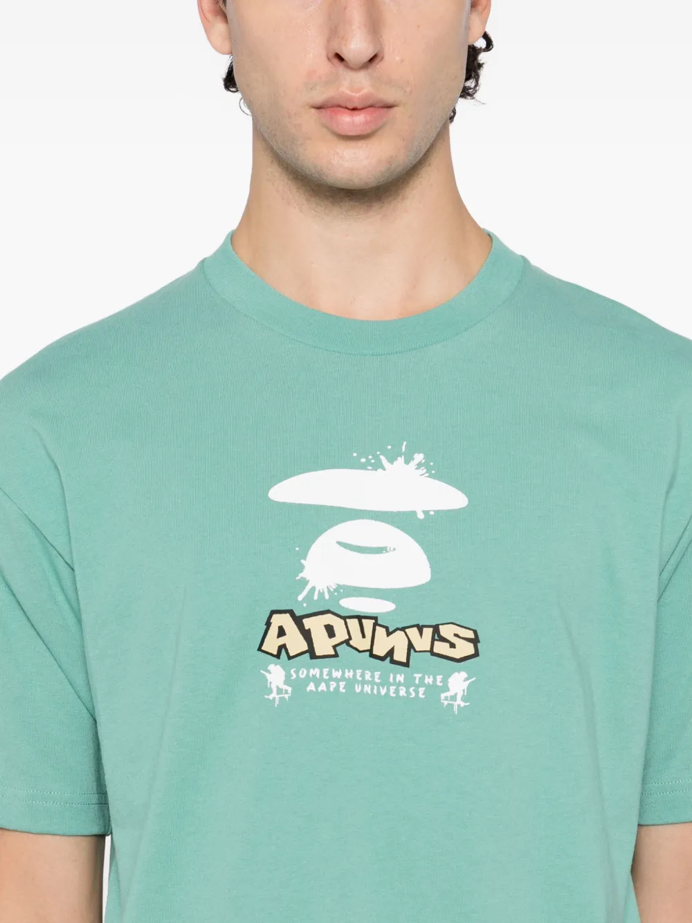 AAPE BY *A BATHING APE T-shirt met logoprint Blauw