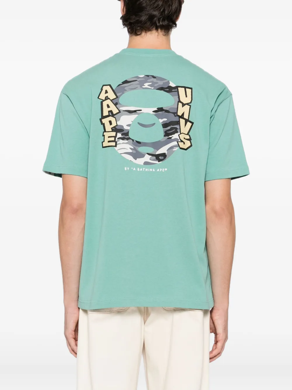 AAPE BY *A BATHING APE T-shirt met logoprint Blauw
