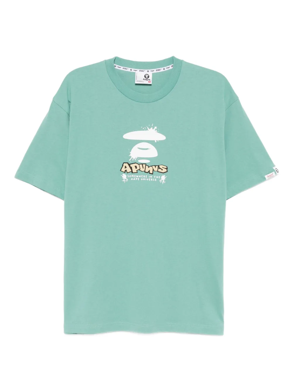 AAPE BY *A BATHING APE® logo-print T-shirt | Blue | Image 1
