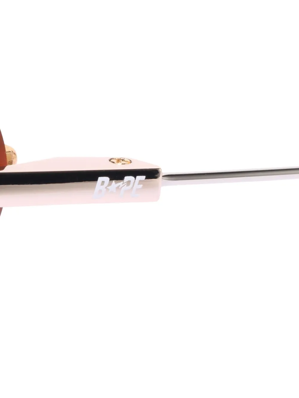 A BATHING APE Roestvrijstalen wolkvormige zonnebril Roze