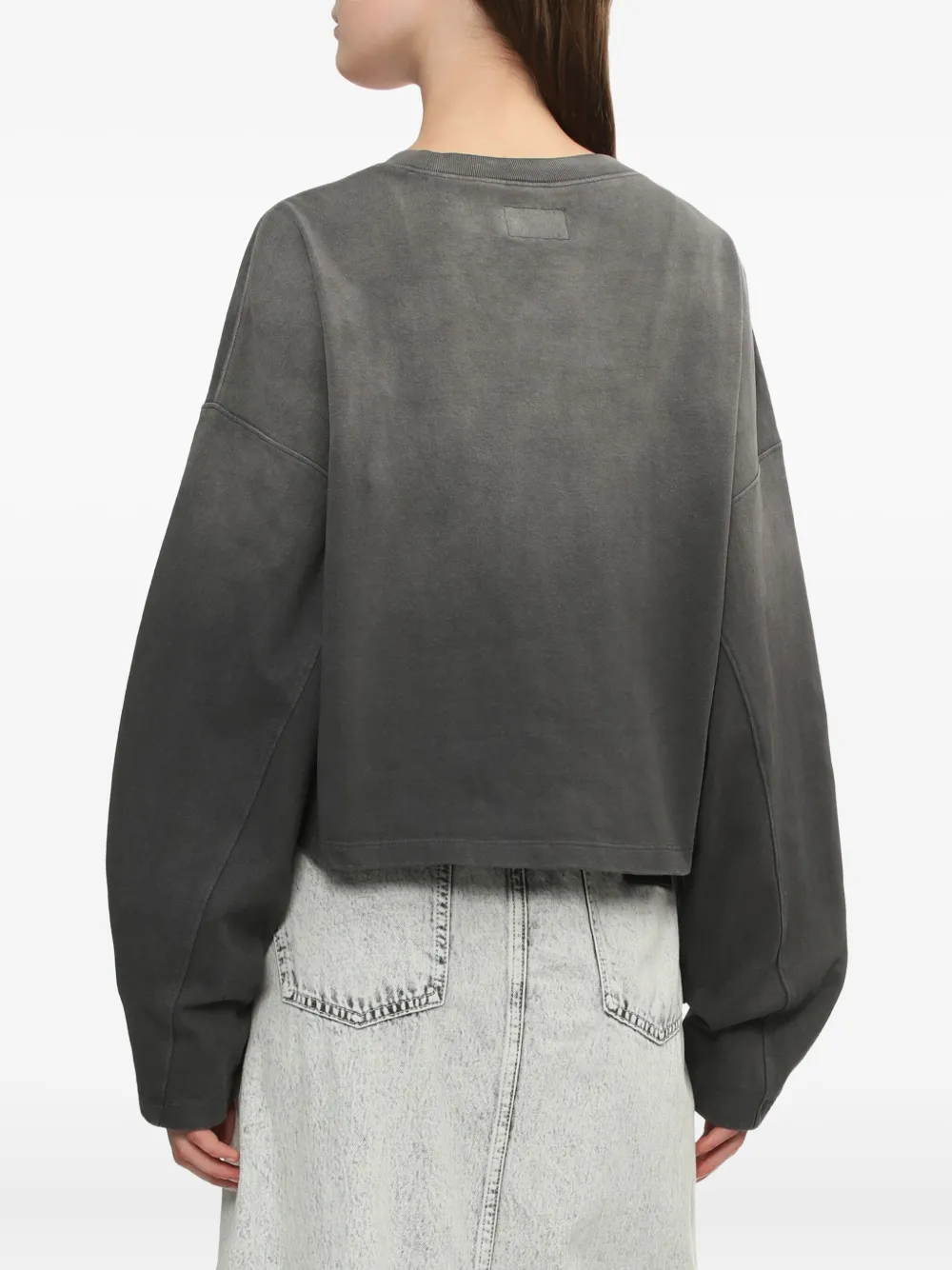 Izzue Lettering-print Sweatshirt In Gray
