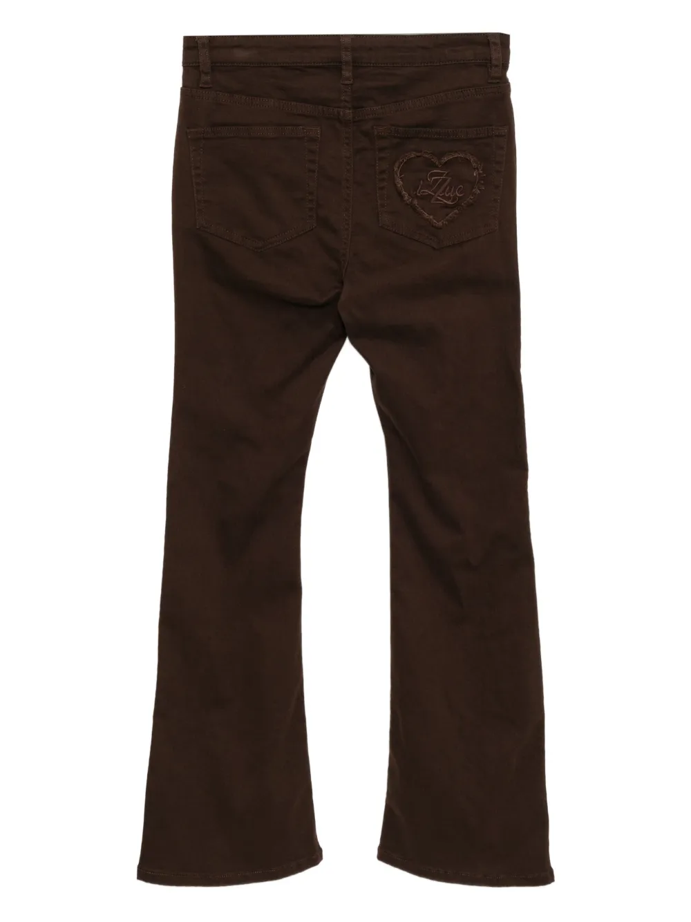 Izzue Jeans met hartjespatch - Bruin