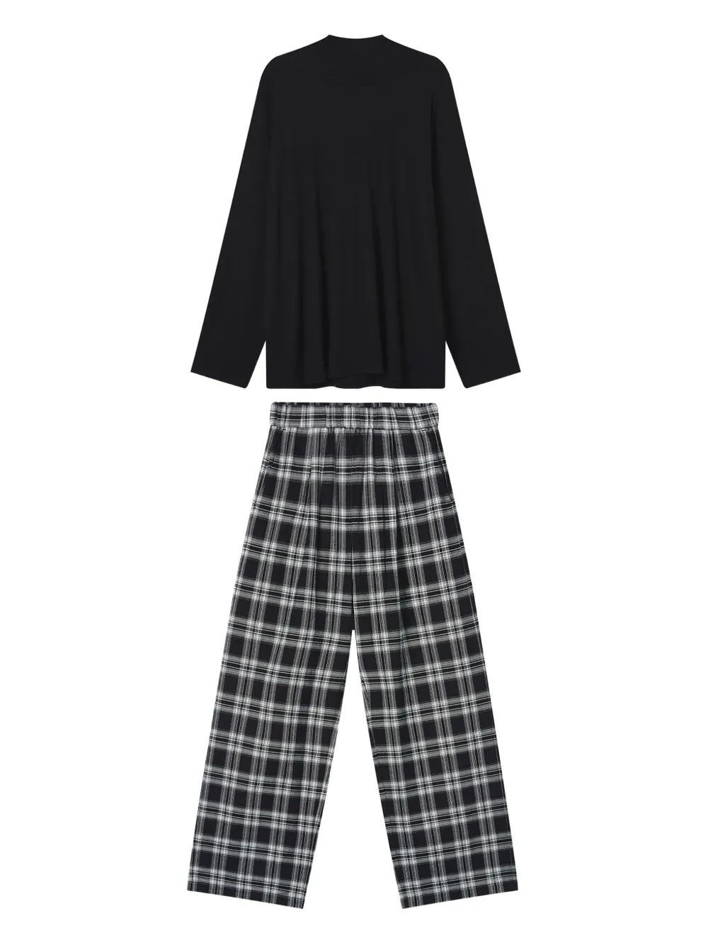 B+ab Hooded Check-print Set In Animal Print
