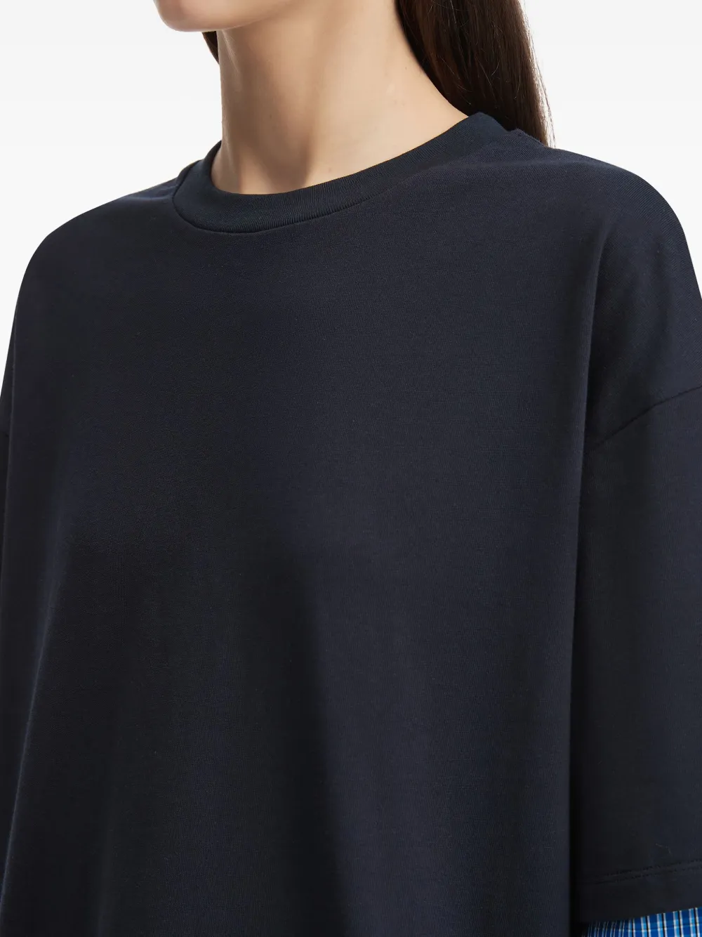 B+ab Layered Cotton T-shirt In Blue