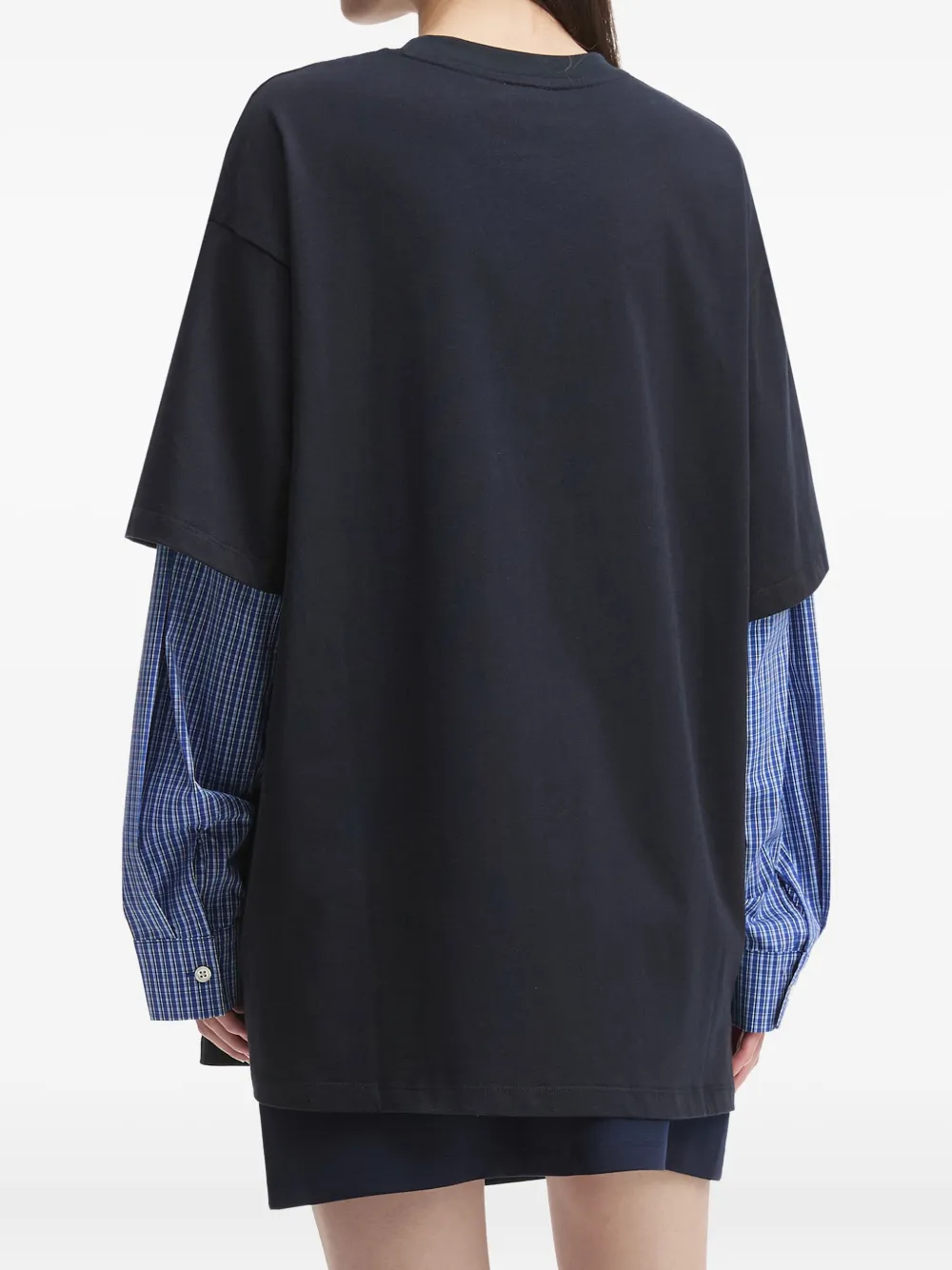 B+ab Layered Cotton T-shirt In Blue