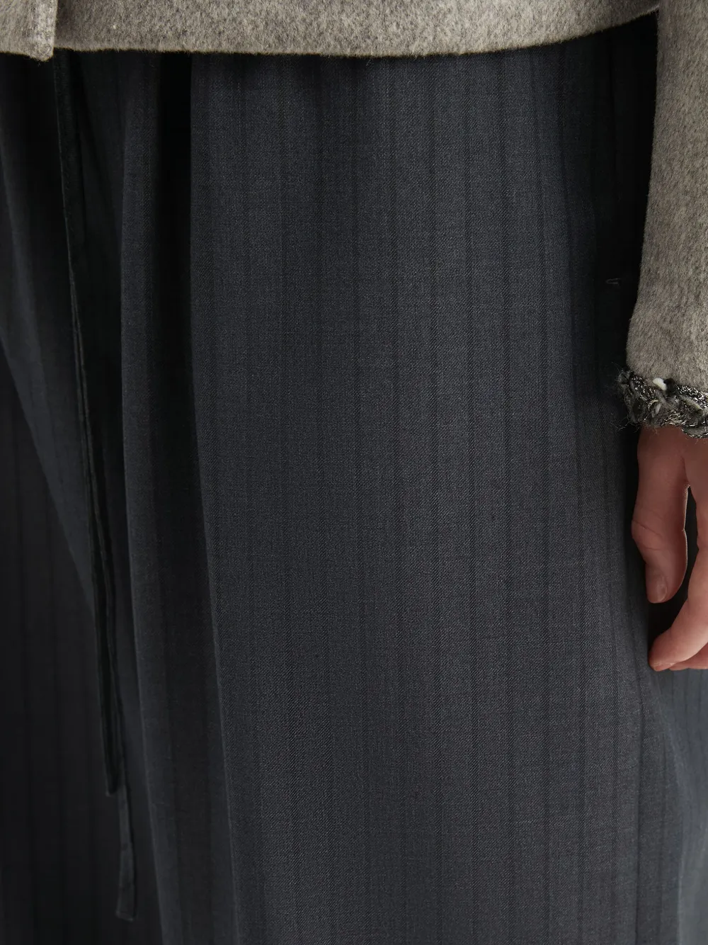 B+ab Stripe-pattern Trousers In Gray
