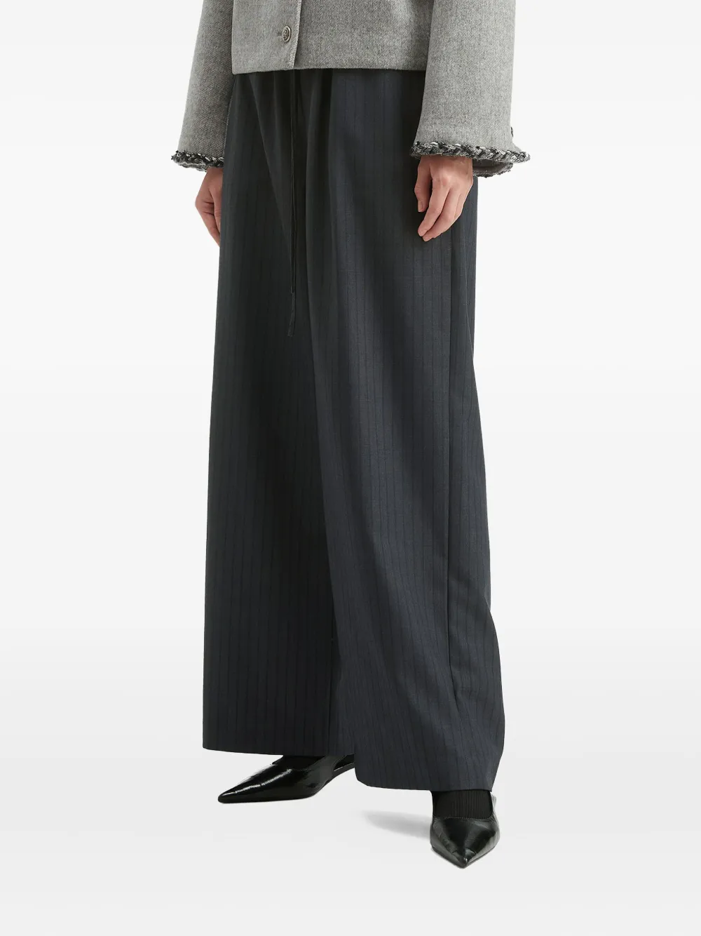 B+ab Stripe-pattern Trousers In Gray