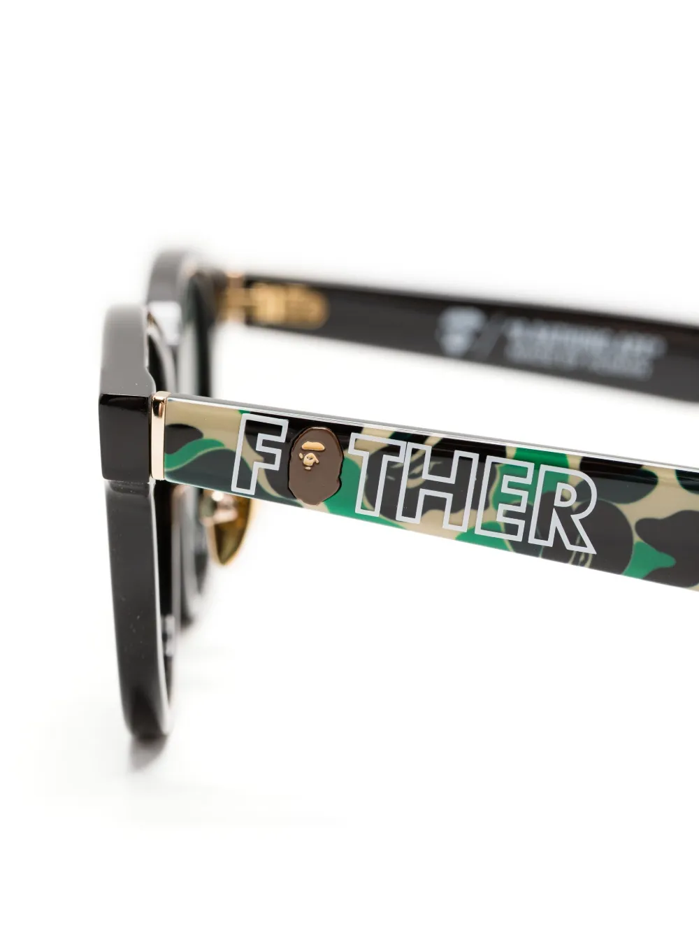 A BATHING APE Bril met rond montuur Zwart