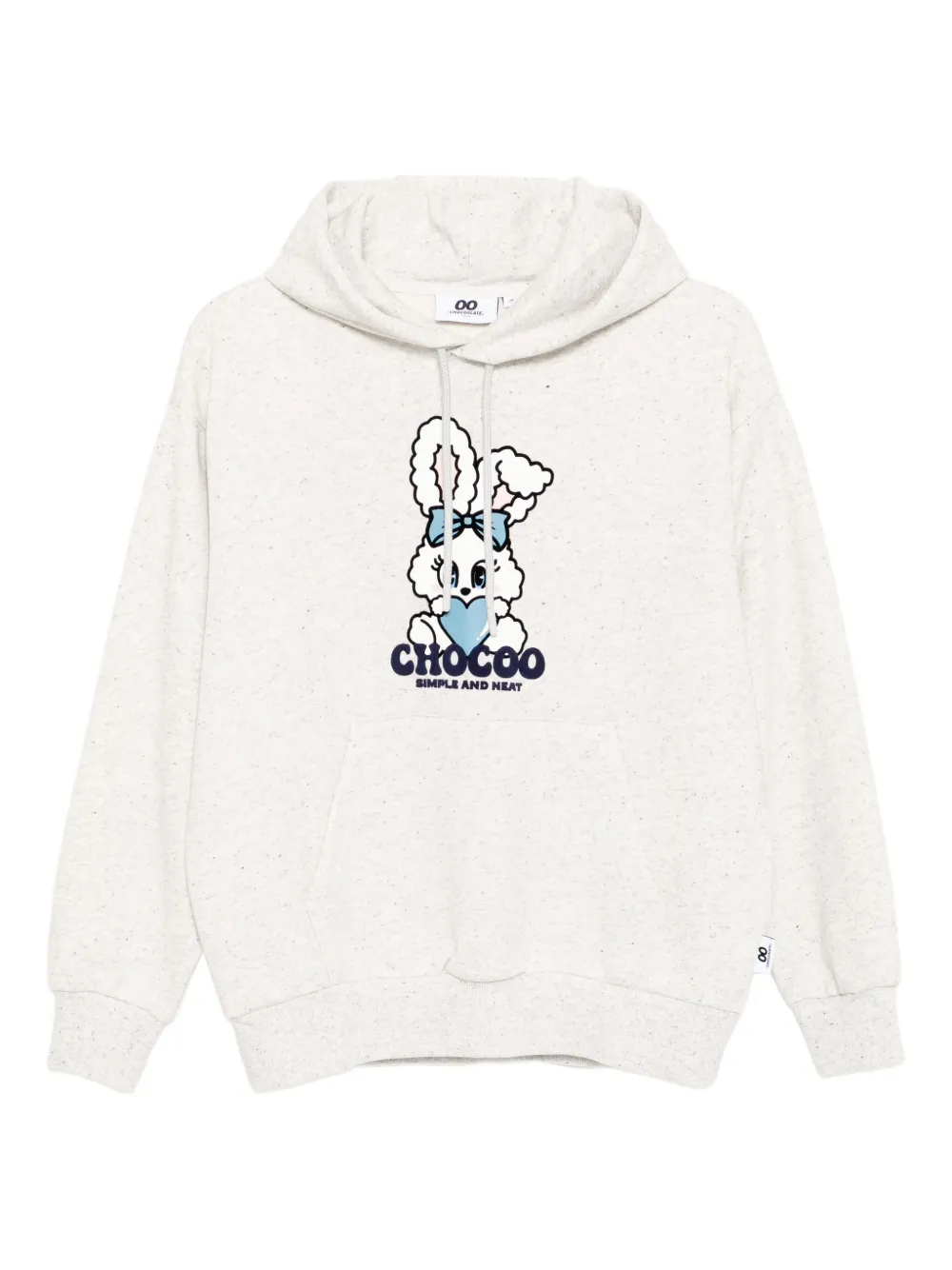 CHOCOOLATE bunny-print hoodie | Grey | Image 1