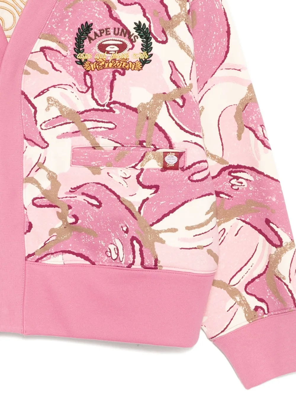 Aape By A Bathing Ape All-over Graphic Print Jacket In Pink