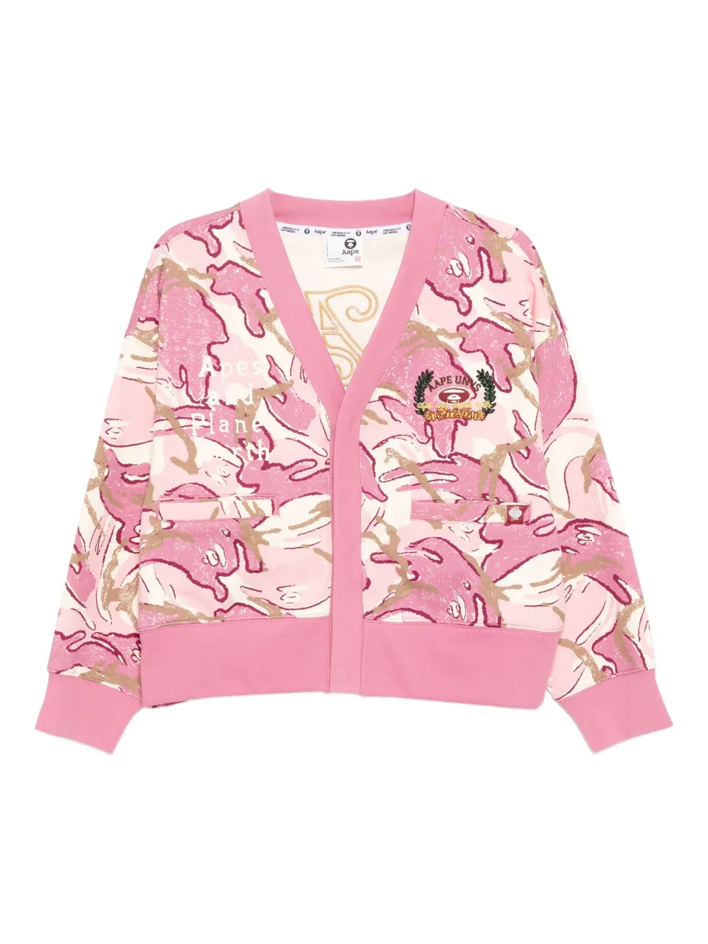 Aape By A Bathing Ape All-over Graphic Print Jacket In Pink