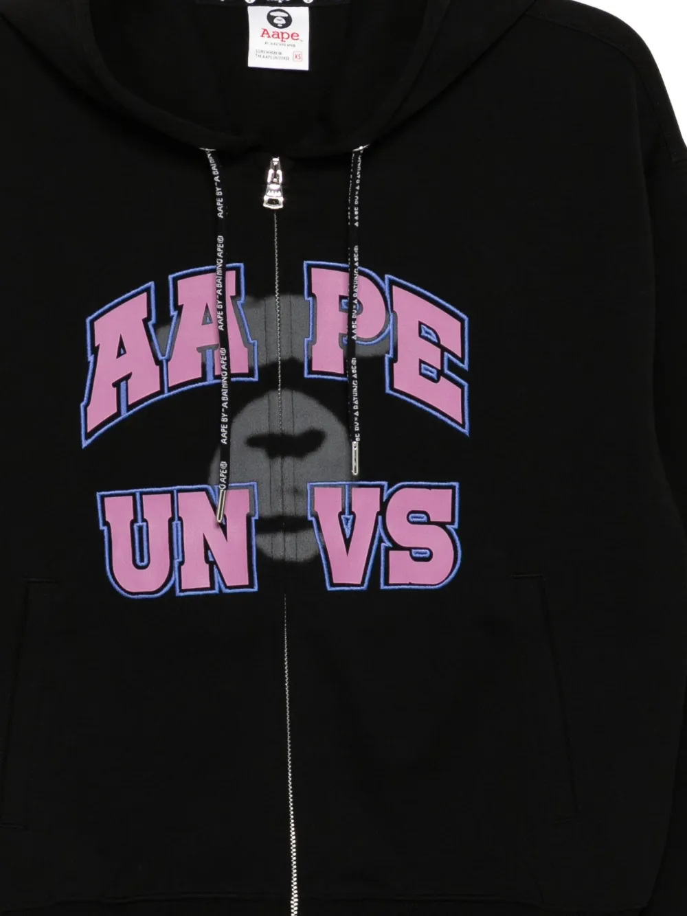 Aape By A Bathing Ape Zip-up Hoodie In Black