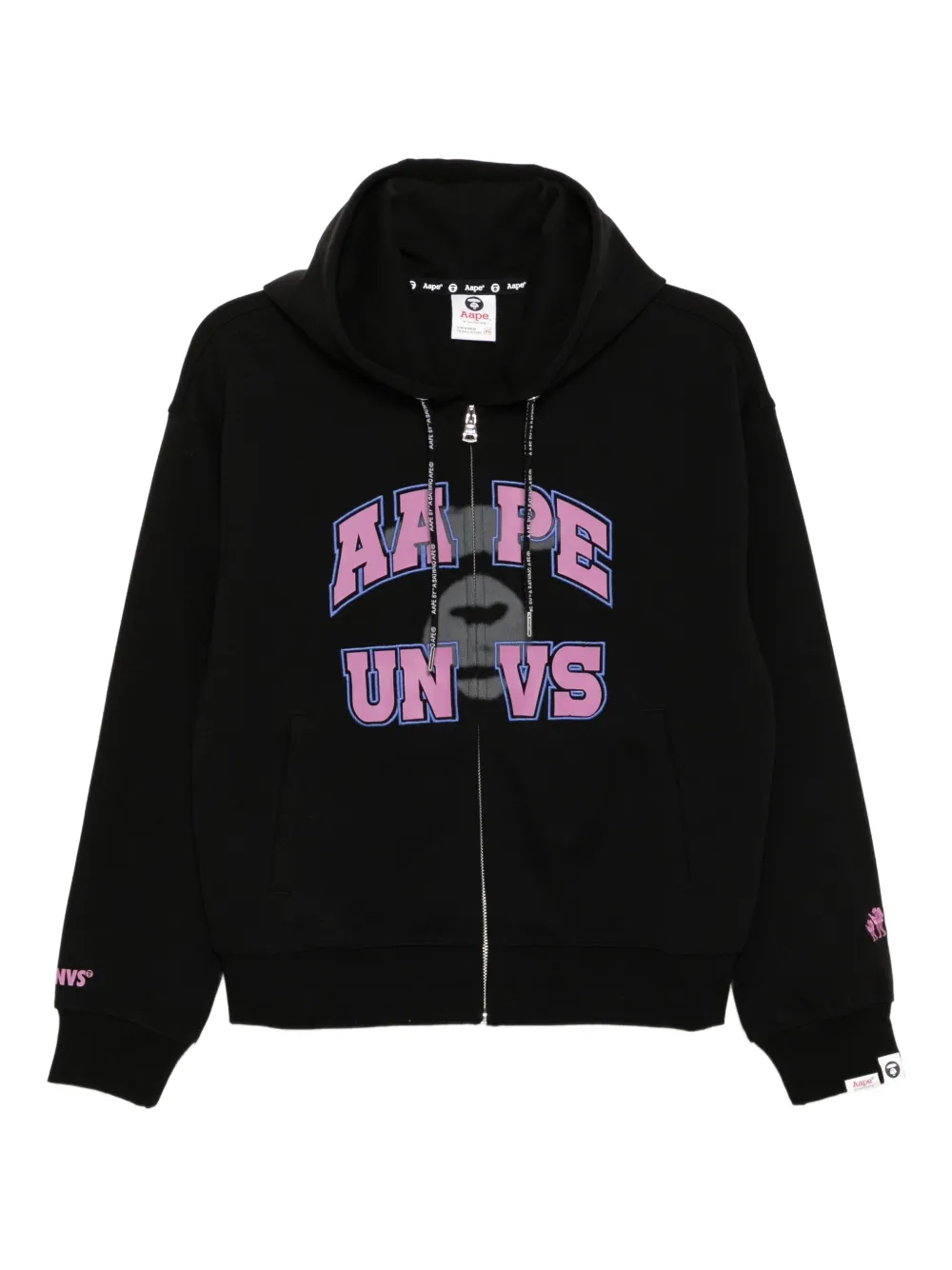 Aape By A Bathing Ape Zip-up Hoodie In Black