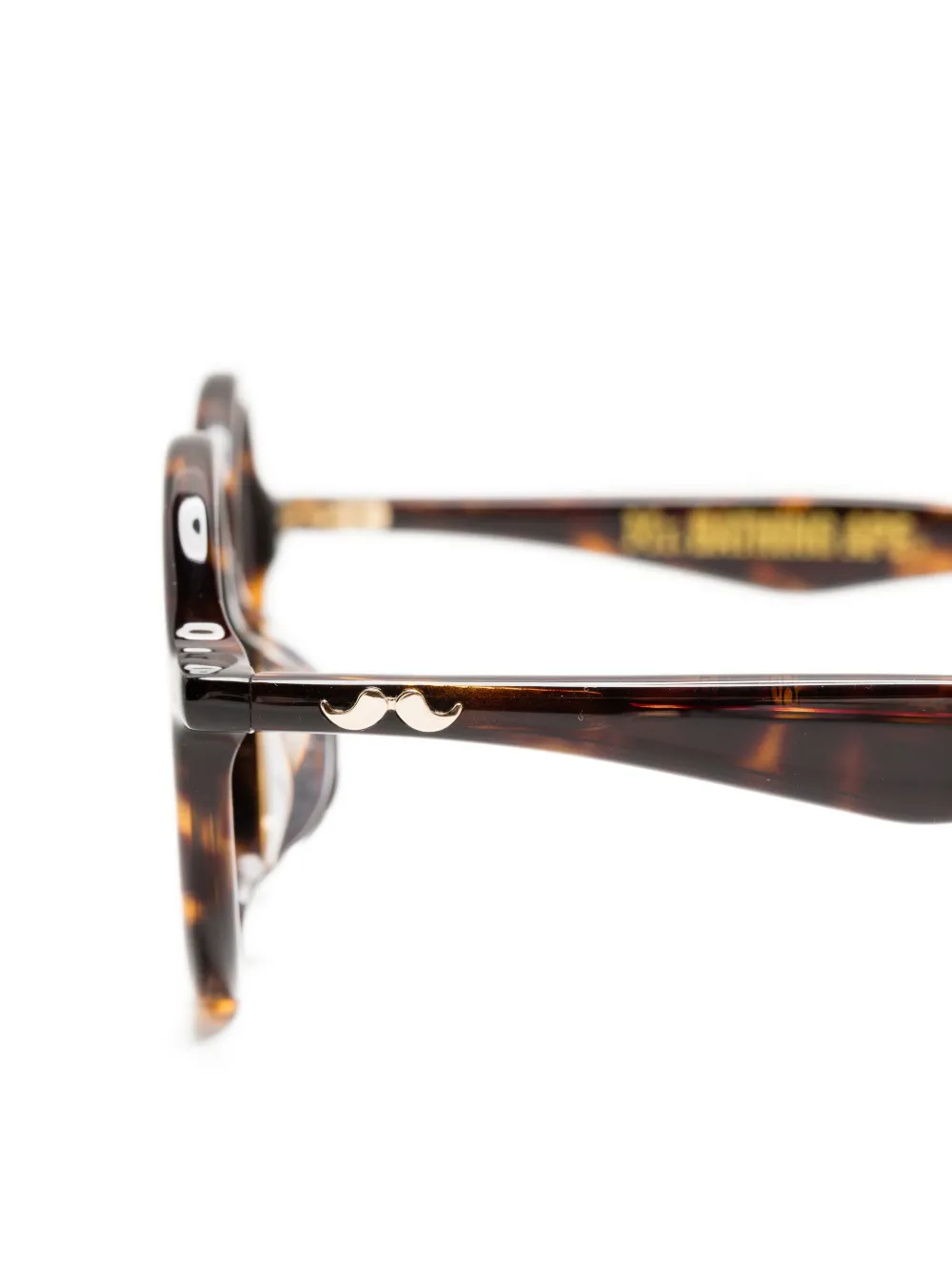 A BATHING APE Bril met rond montuur Bruin