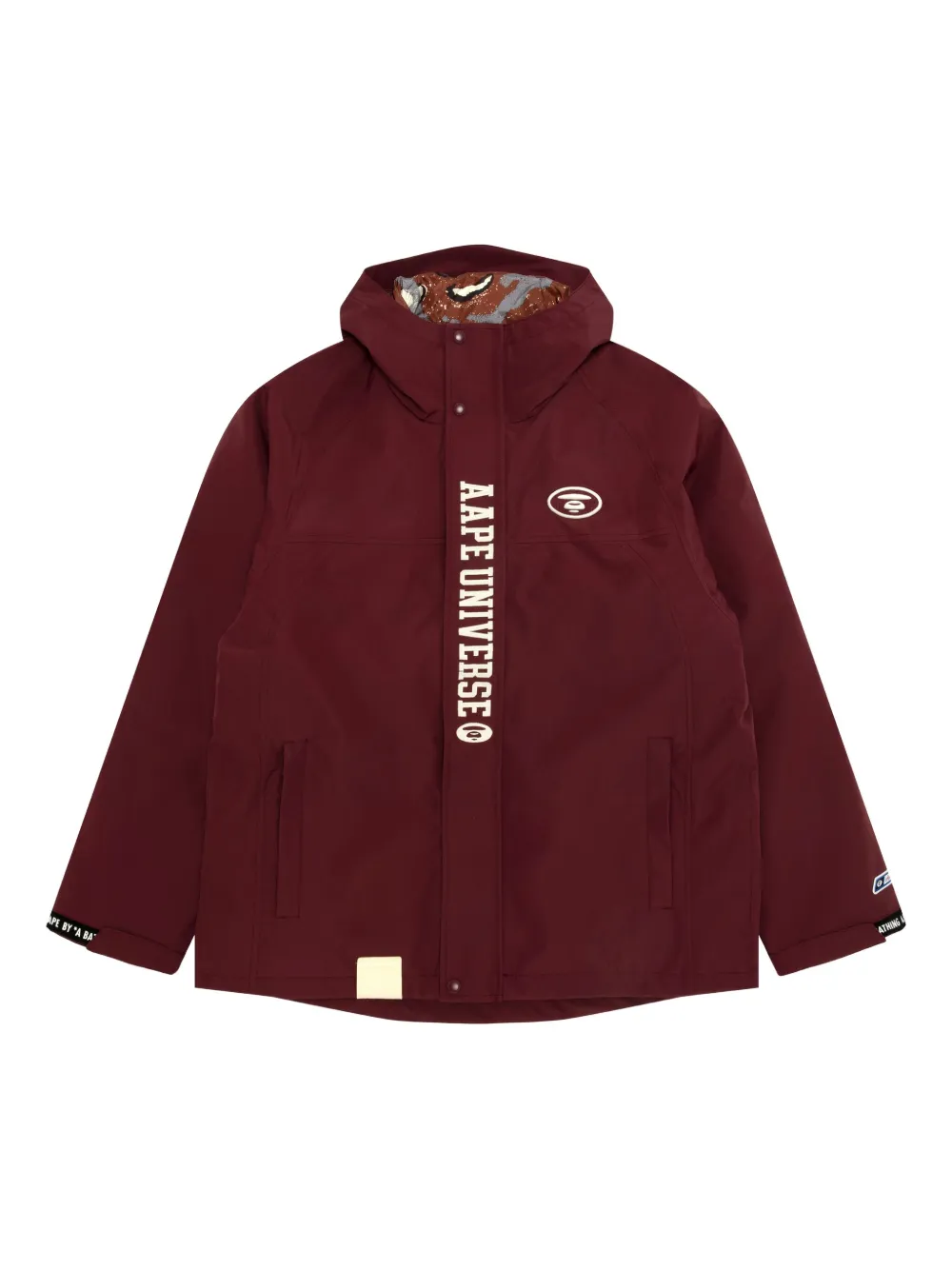 AAPE BY *A BATHING APE® logo-plaque reversible hooded jacket | Red | Image 1