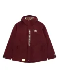 AAPE BY *A BATHING APE® logo-plaque reversible hooded jacket - Red