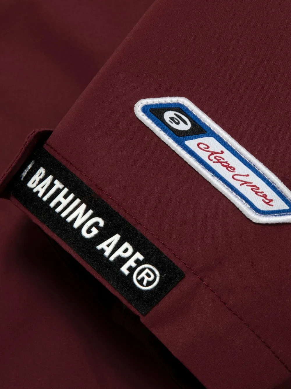 Aape By A Bathing Ape Logo-plaque Reversible Hooded Jacket In Burgundy
