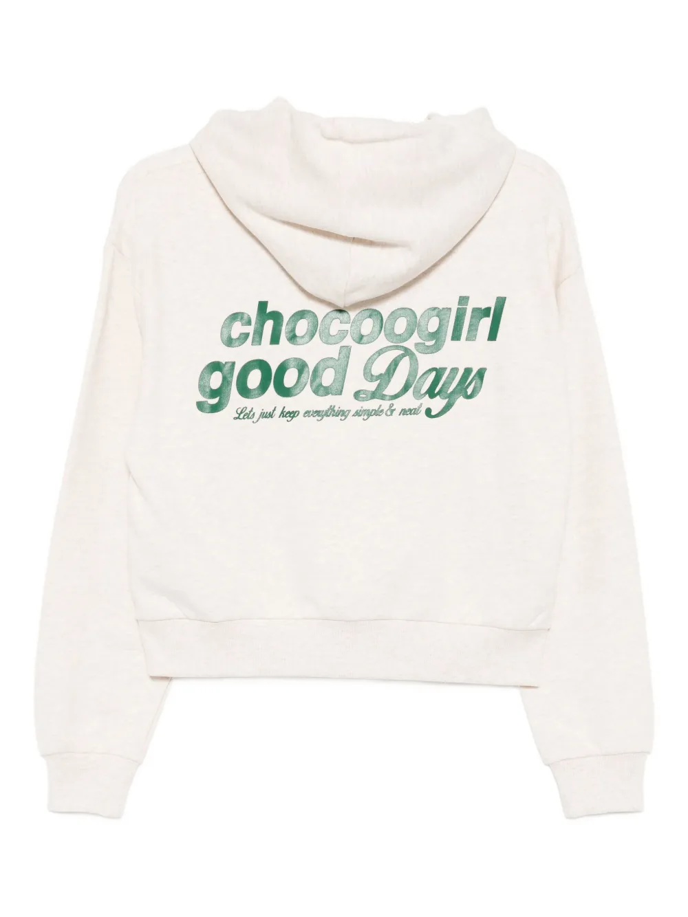 CHOCOOLATE Hoodie met geborduurd logo - Beige