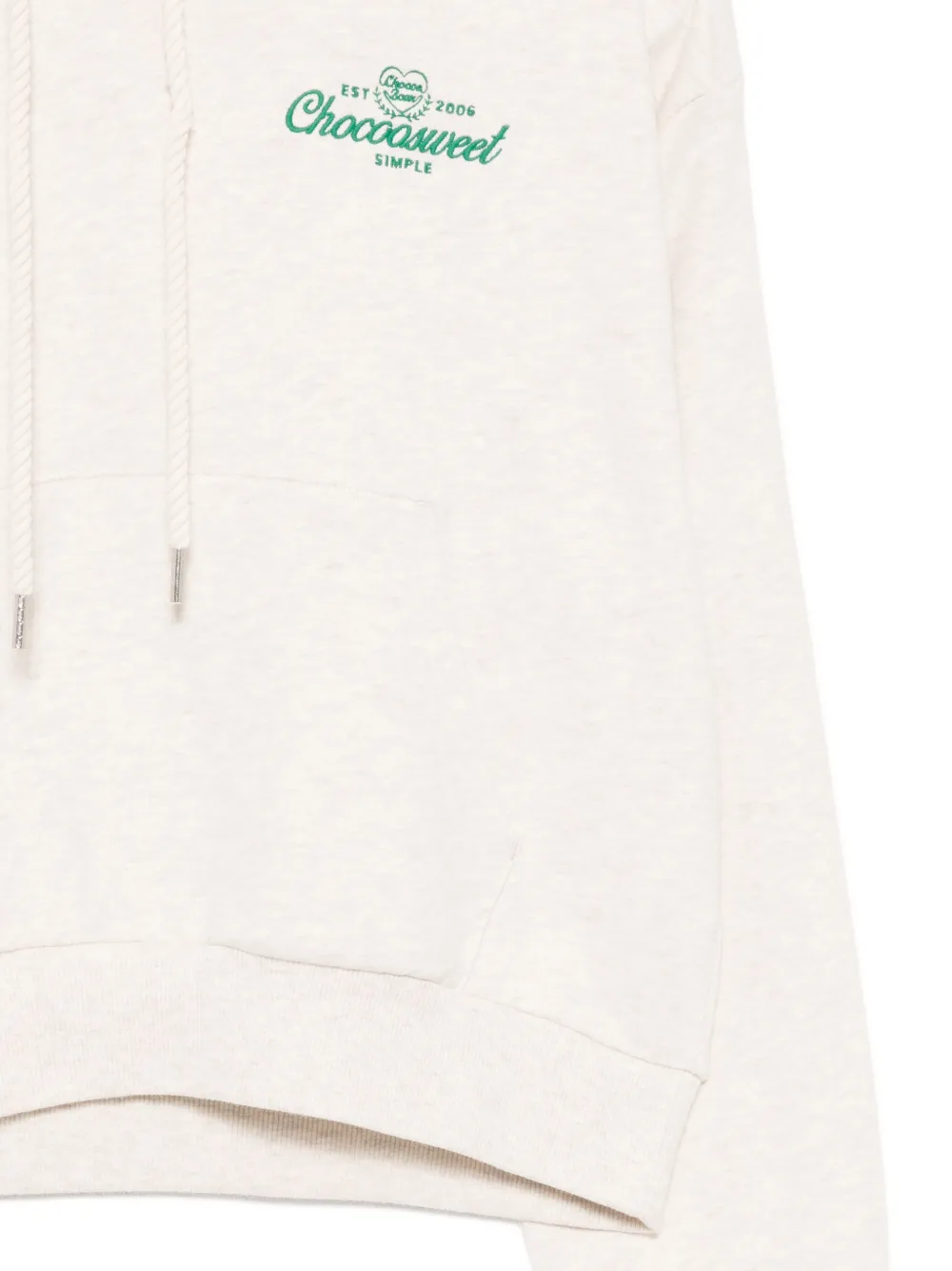 CHOCOOLATE Hoodie met geborduurd logo Beige